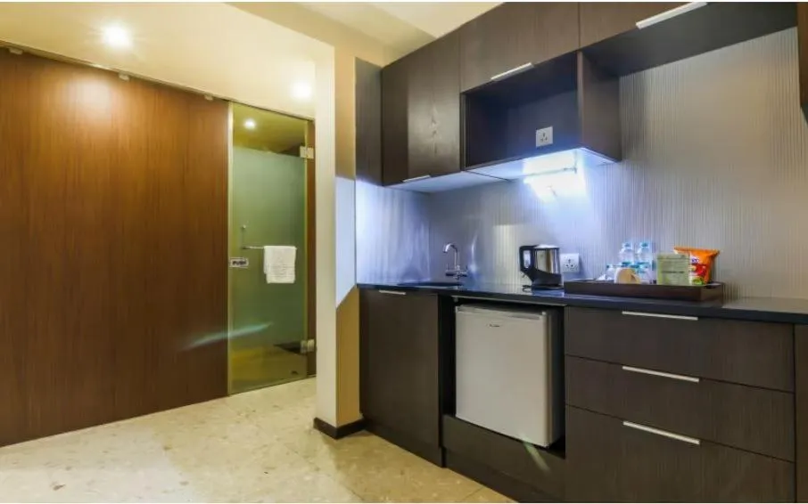 Kitchen or kitchenette in Magnus Star Residency Koregaon Park Annexe