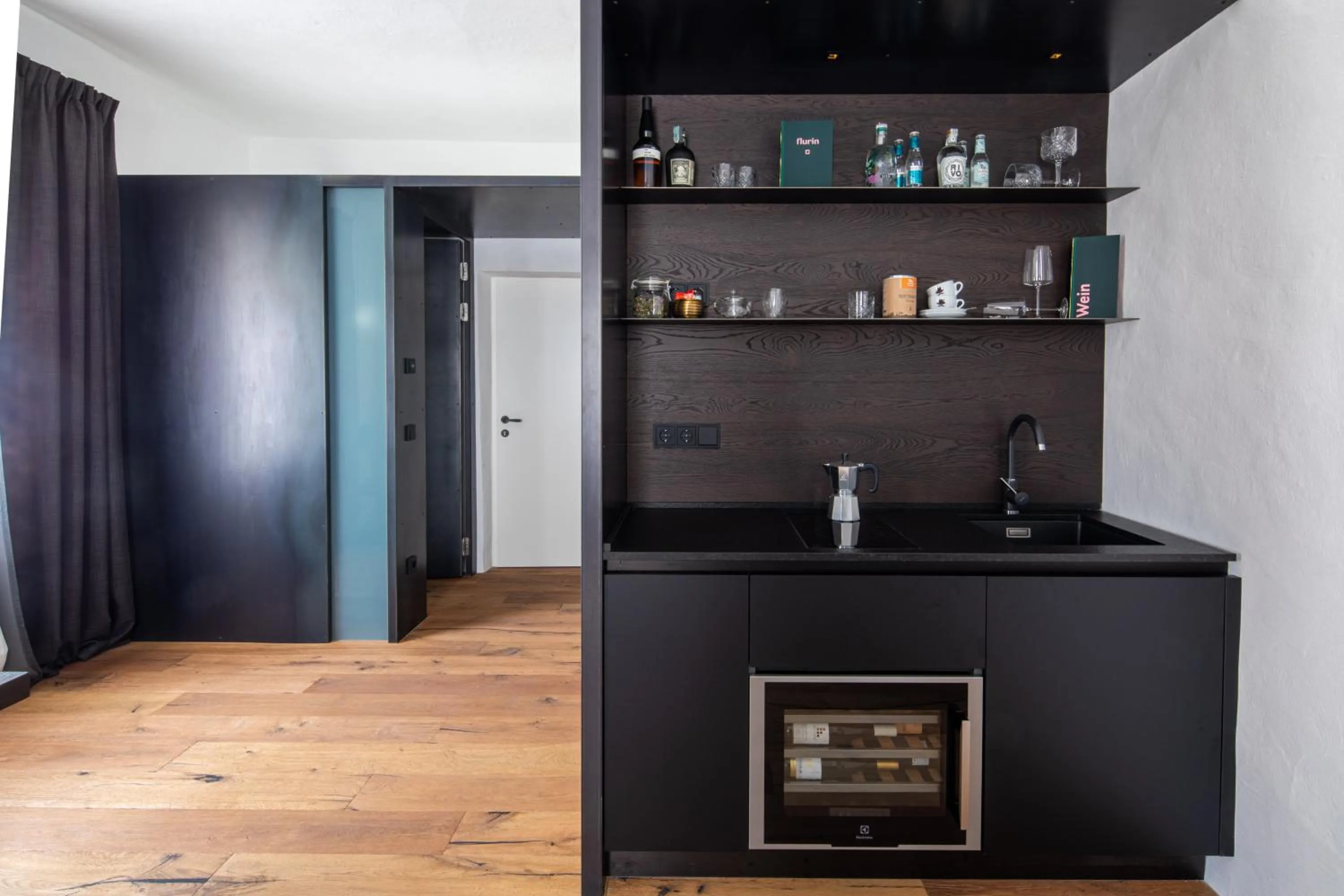 Kitchen or kitchenette in Flurin Suites