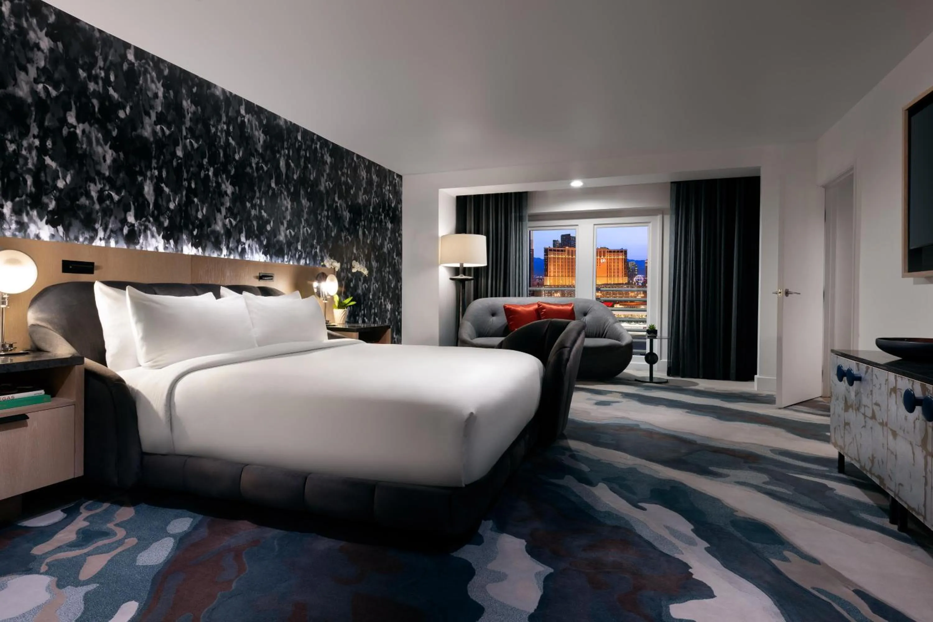Bed in Virgin Hotels Las Vegas, Curio Collection by Hilton
