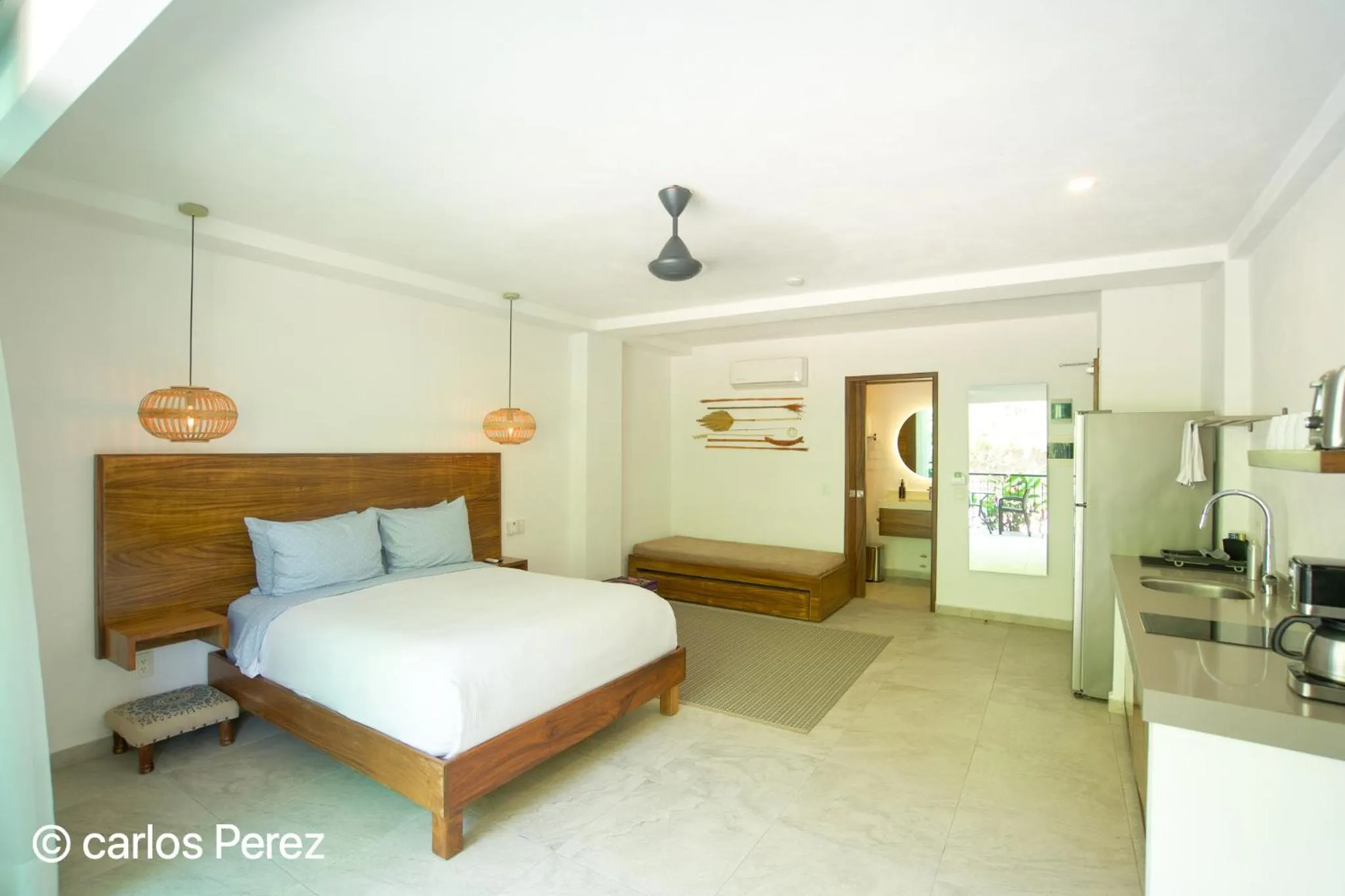 Bed in Hotel Puerto Sayulita