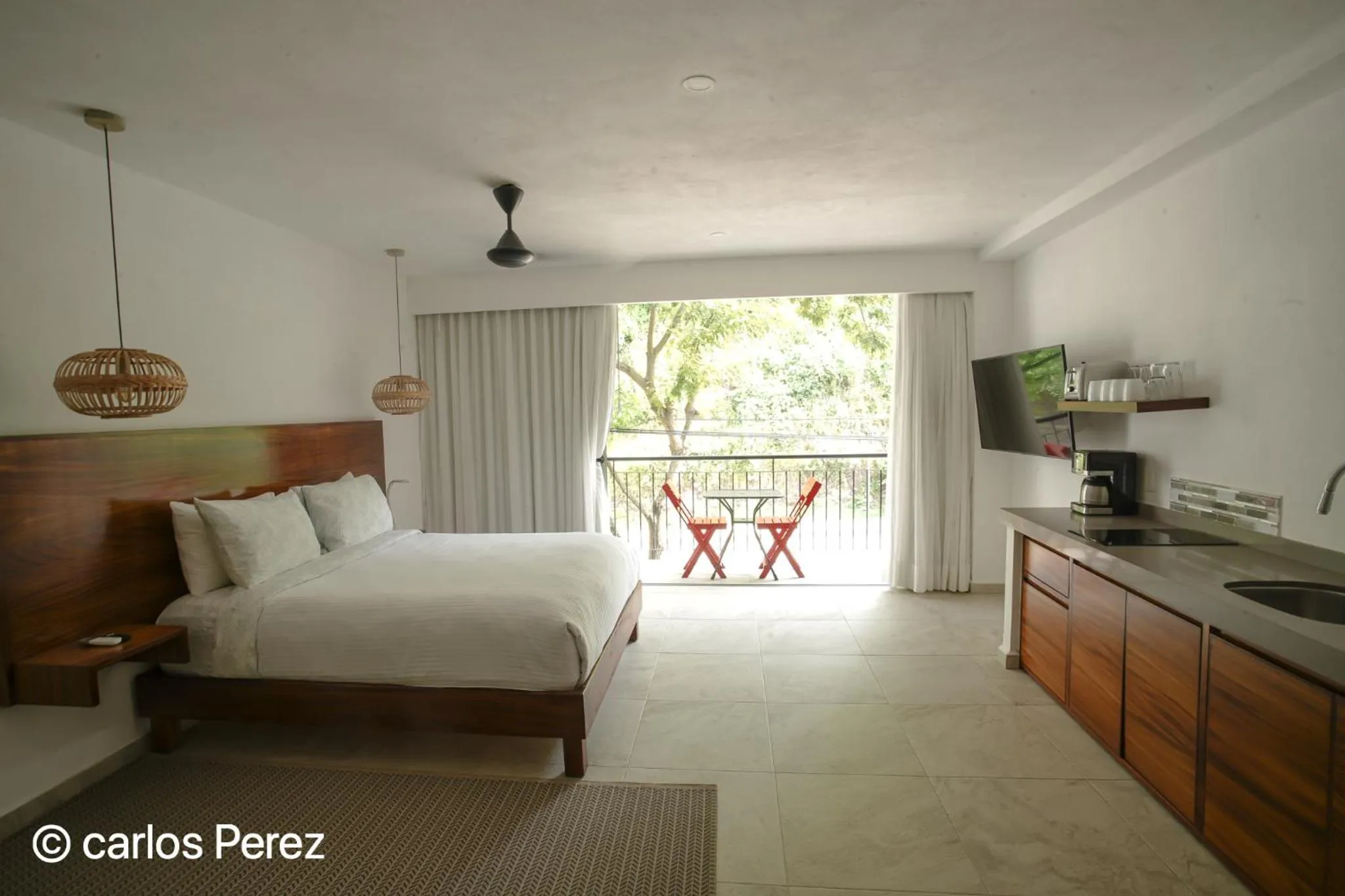 Bed in Hotel Puerto Sayulita