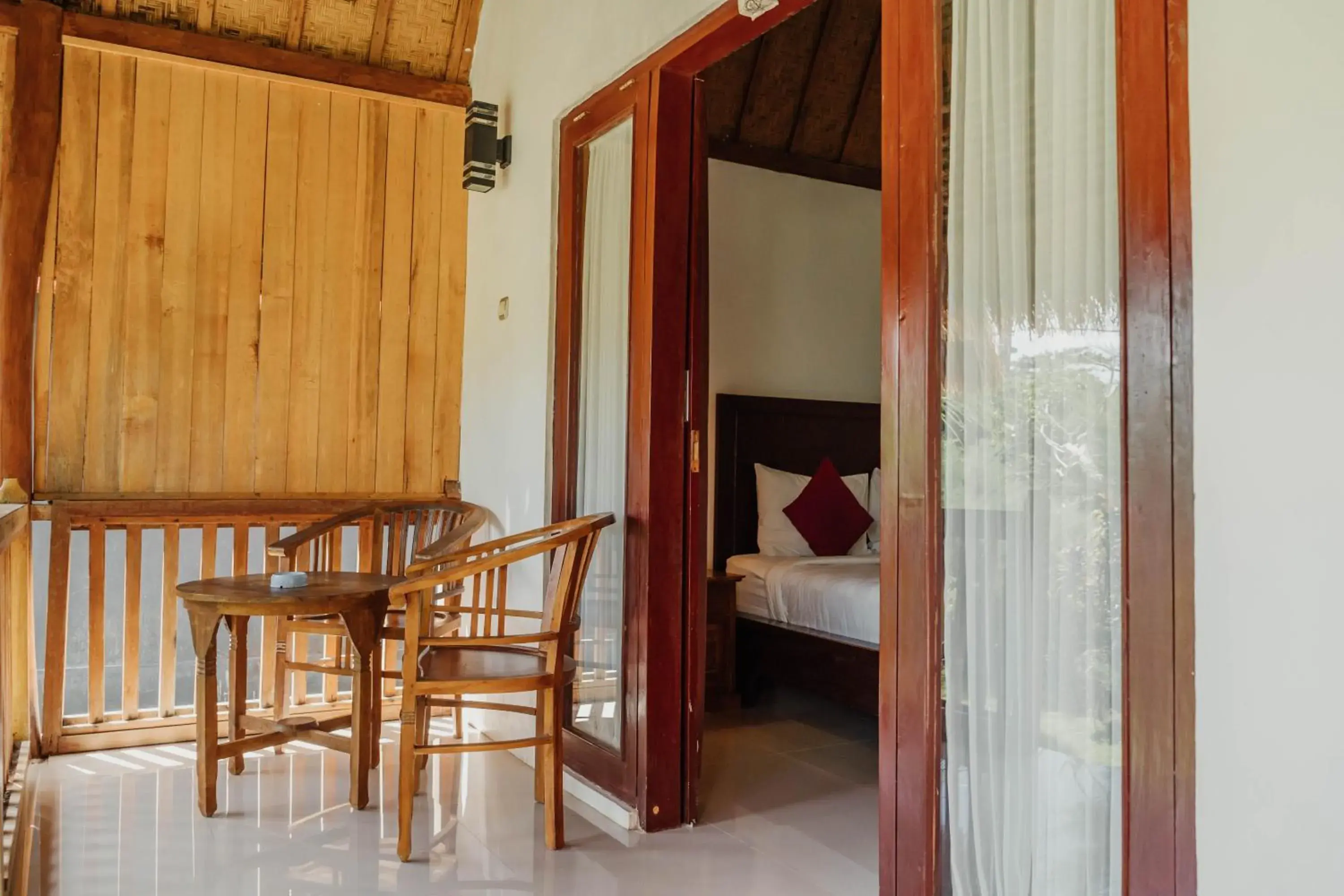 Balcony/Terrace, Bed in Temeling Jungle Inn Balcony/Terrace, Bed in Temeling Jungle Inn