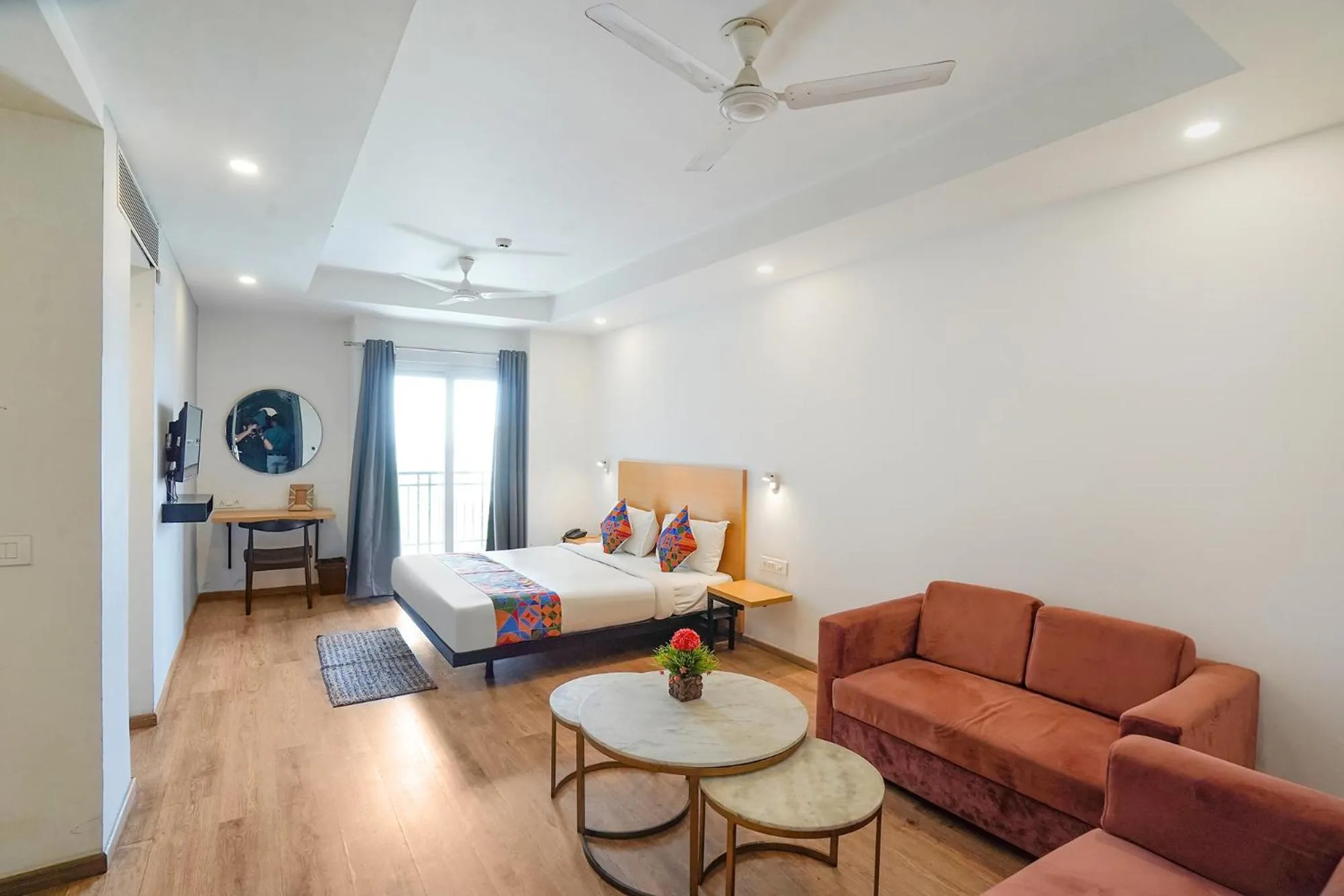 Bedroom, Bed in FabHotel Prime Cloud 9 Delhi NCR