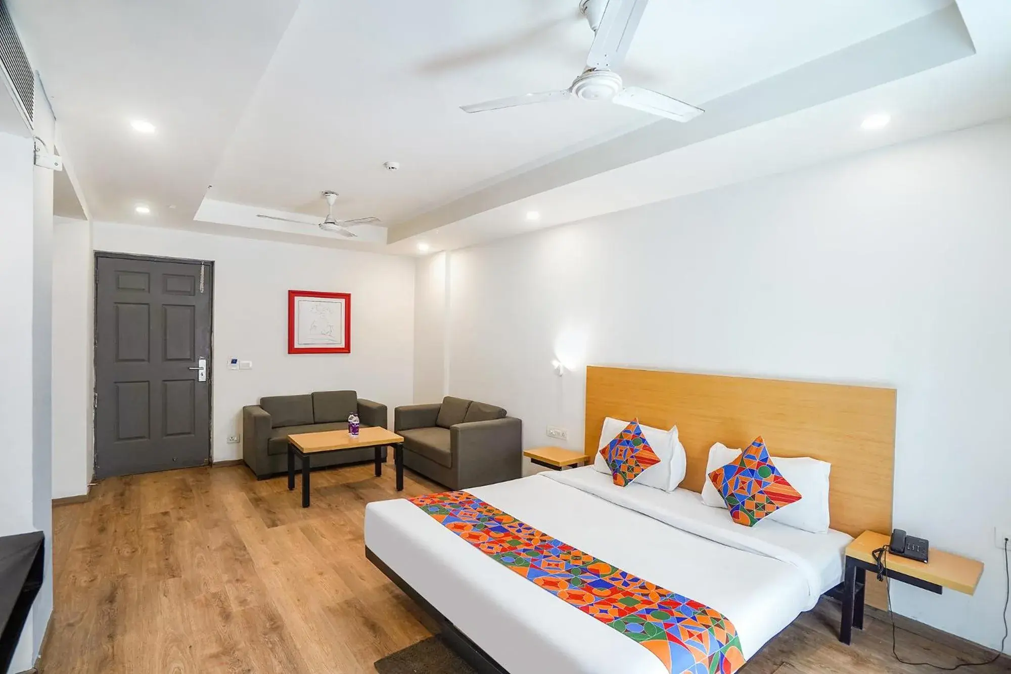Bedroom, Bed in FabHotel Prime Cloud 9 Delhi NCR Bedroom, Bed in FabHotel Prime Cloud 9 Delhi NCR