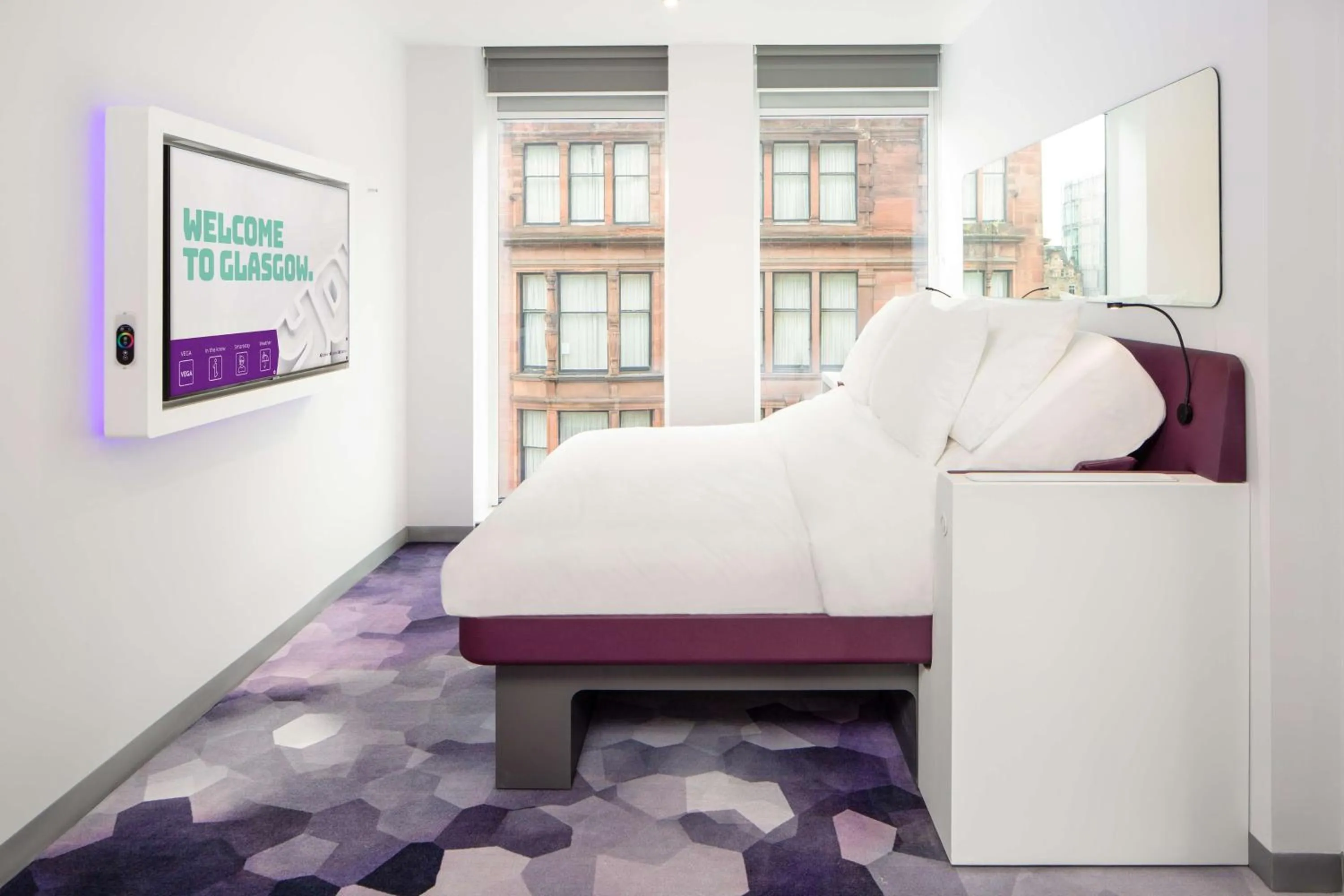 Bedroom, Bed in YOTEL Glasgow