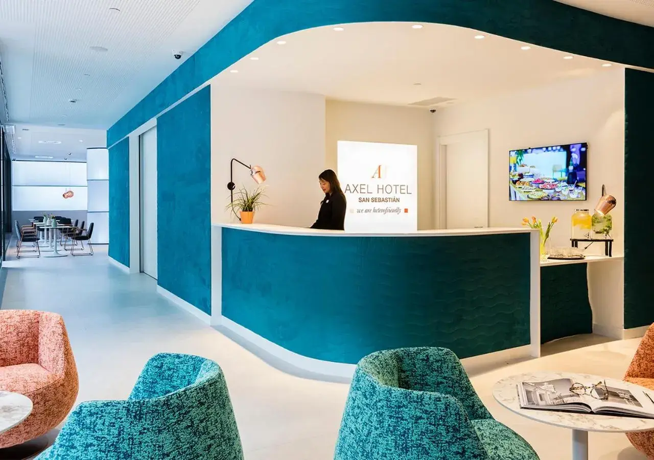 Lobby or reception in Axel Hotel San Sebastián - Adults Only Lobby or reception in Axel Hotel San Sebastián - Adults Only