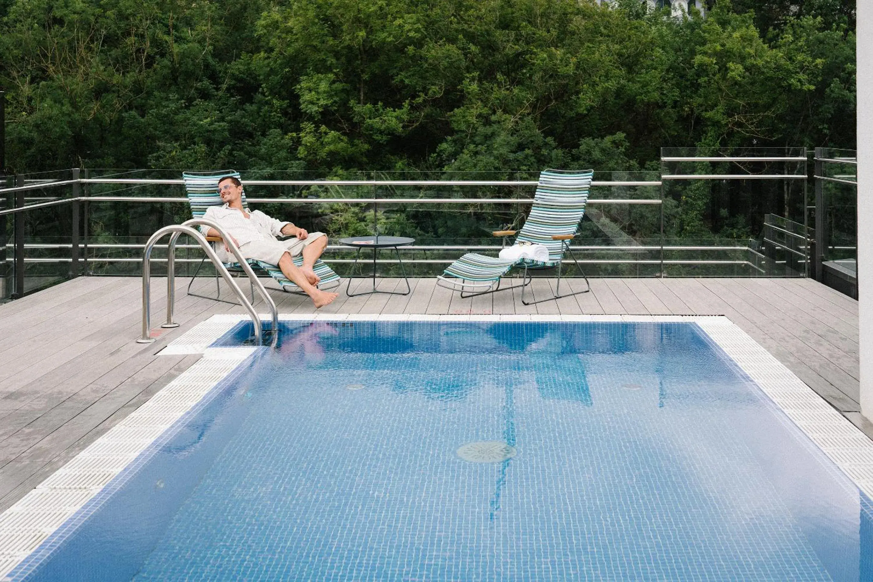 Pool view in Axel Hotel San Sebastián - Adults Only Pool view in Axel Hotel San Sebastián - Adults Only