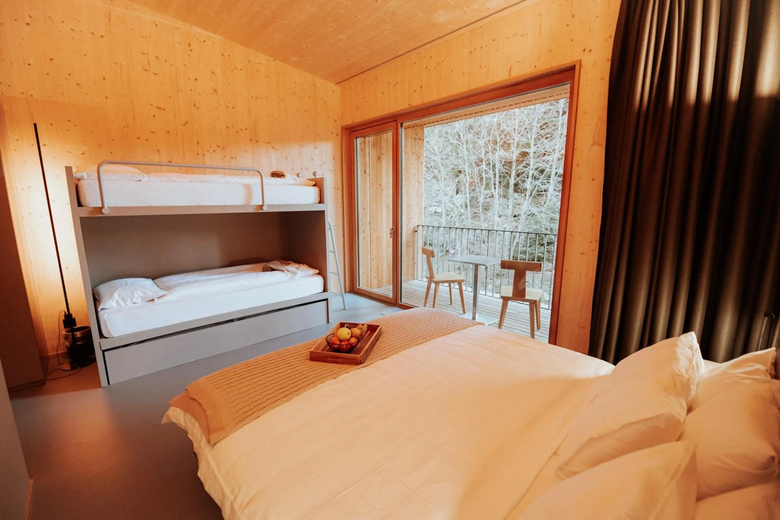Bathroom, Bed in Campra Alpine Lodge & Spa
