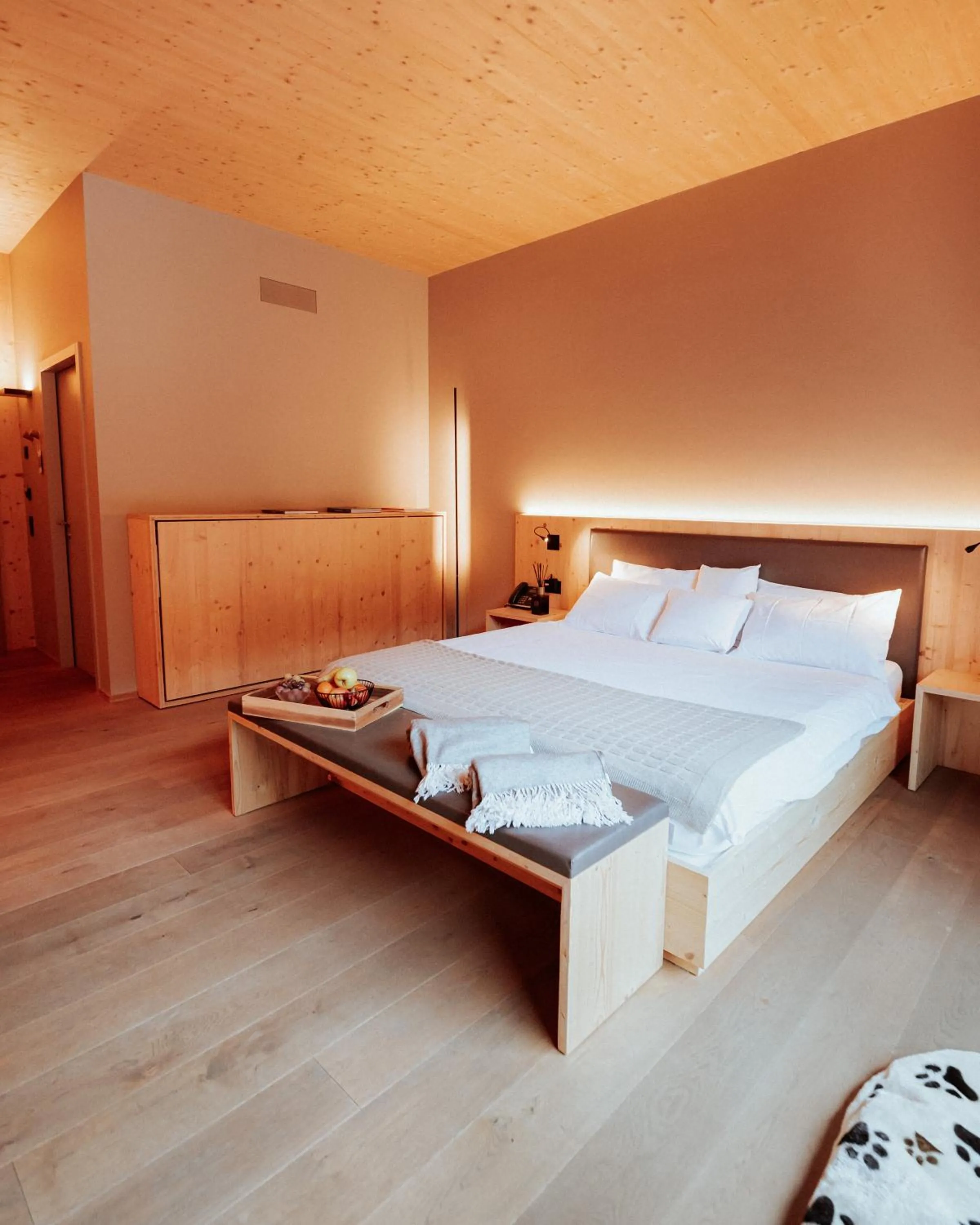 Bed in Campra Alpine Lodge & Spa