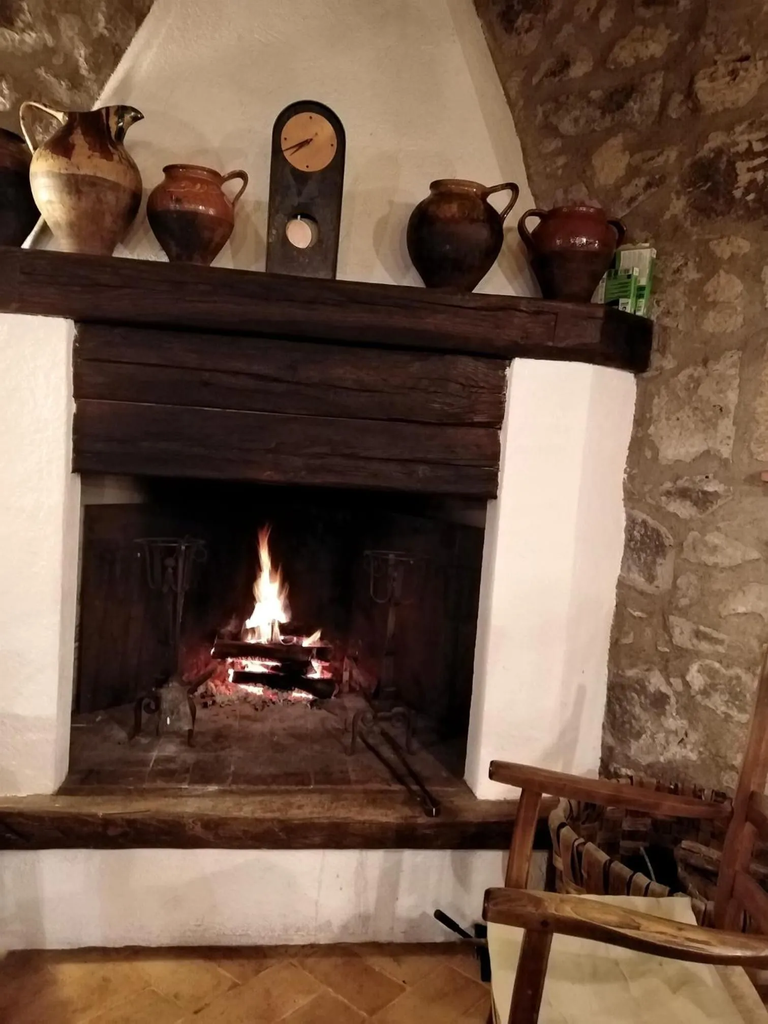 fireplace in Locanda Rosati