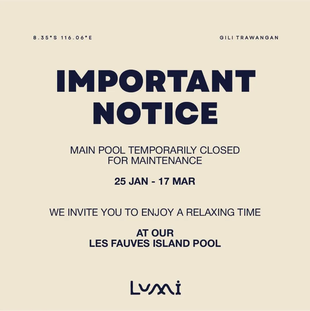 Swimming pool in Hotel Lumi Gili Trawangan