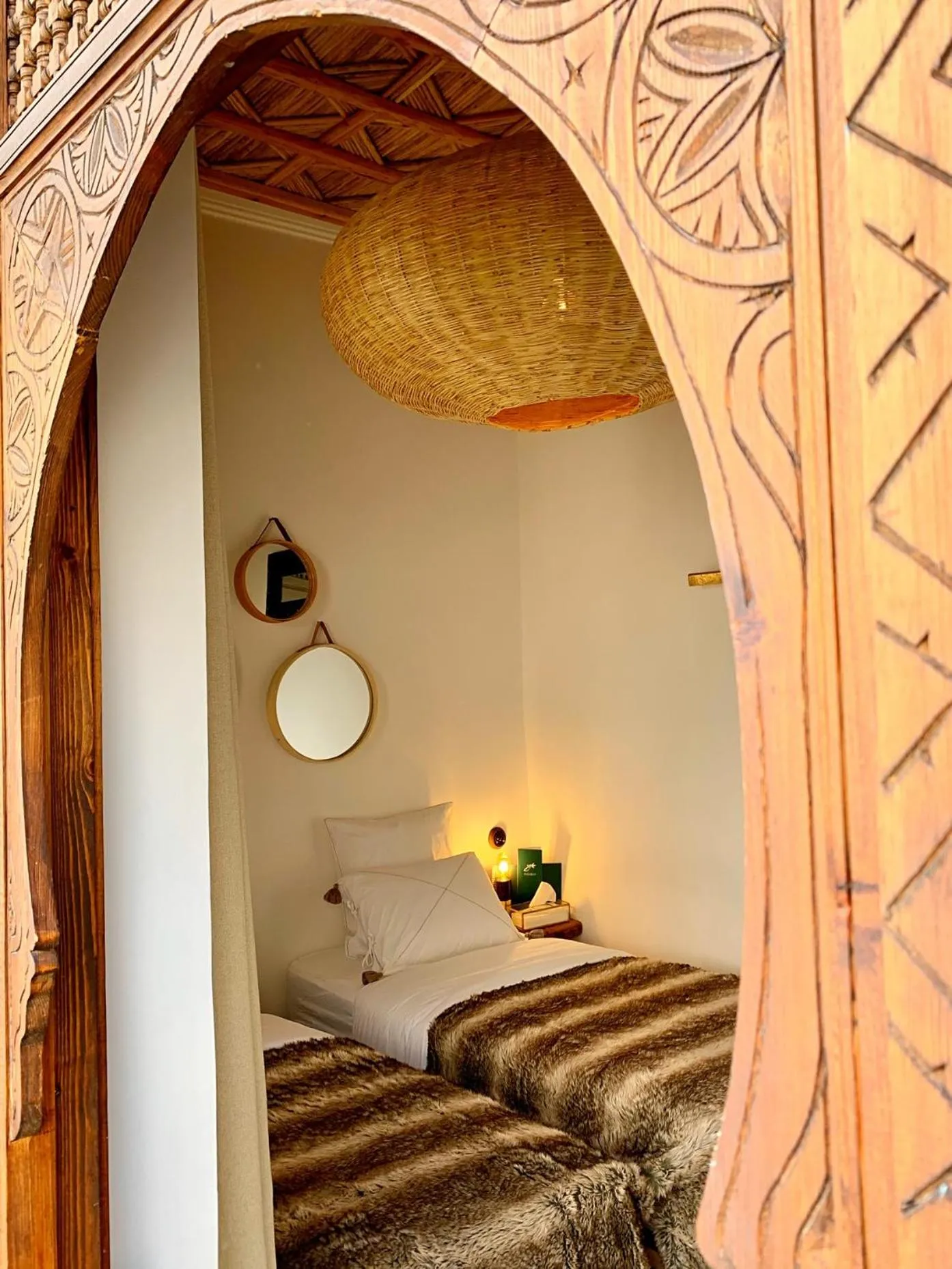 Bed in Riad Dar Yasaman