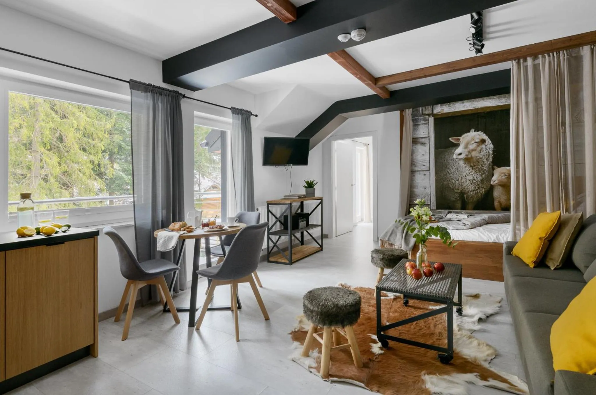 Living room in Aparthotel Narciarska 2