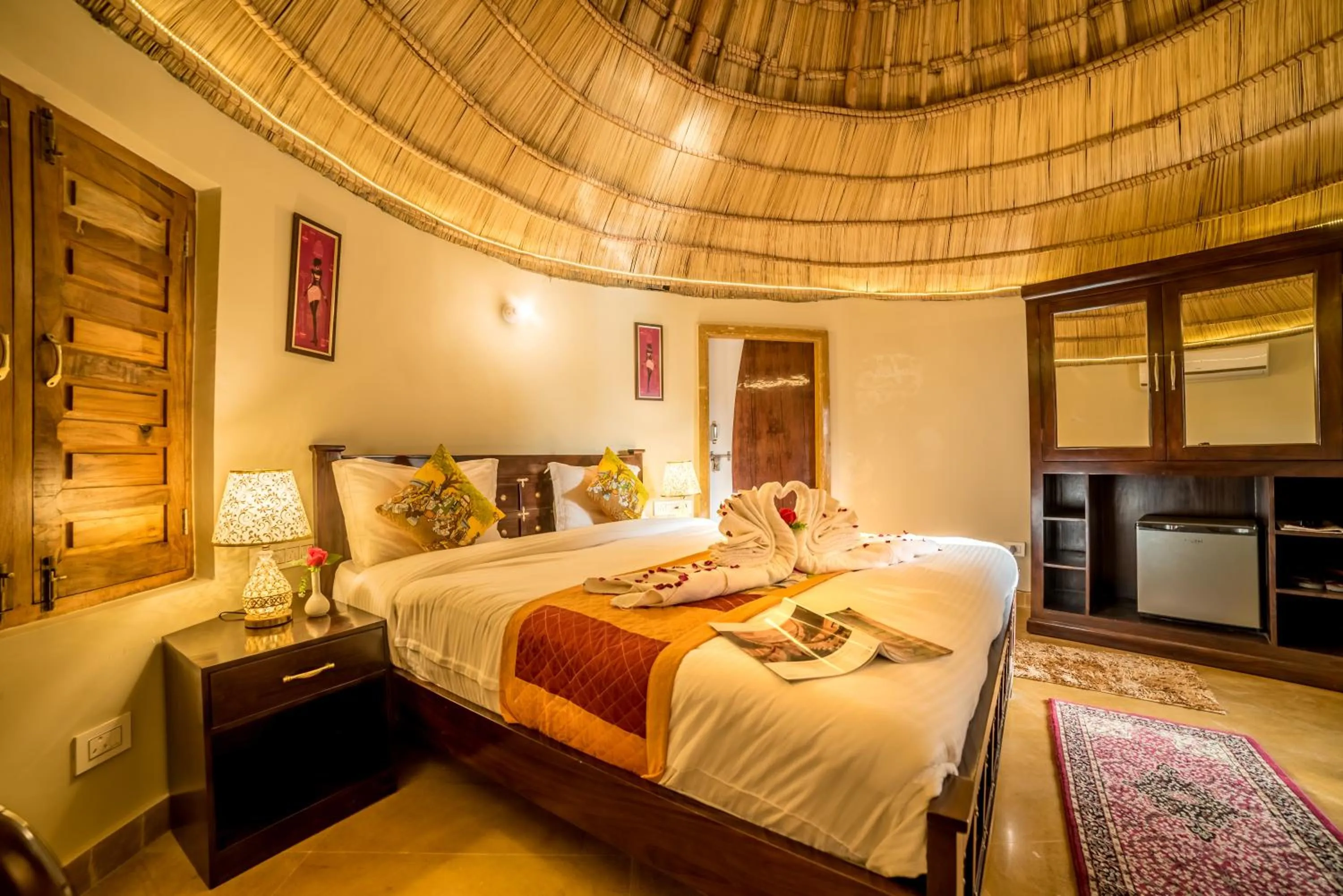 Bed in Bhavya Resort - Luxury Boutique Desert Camp