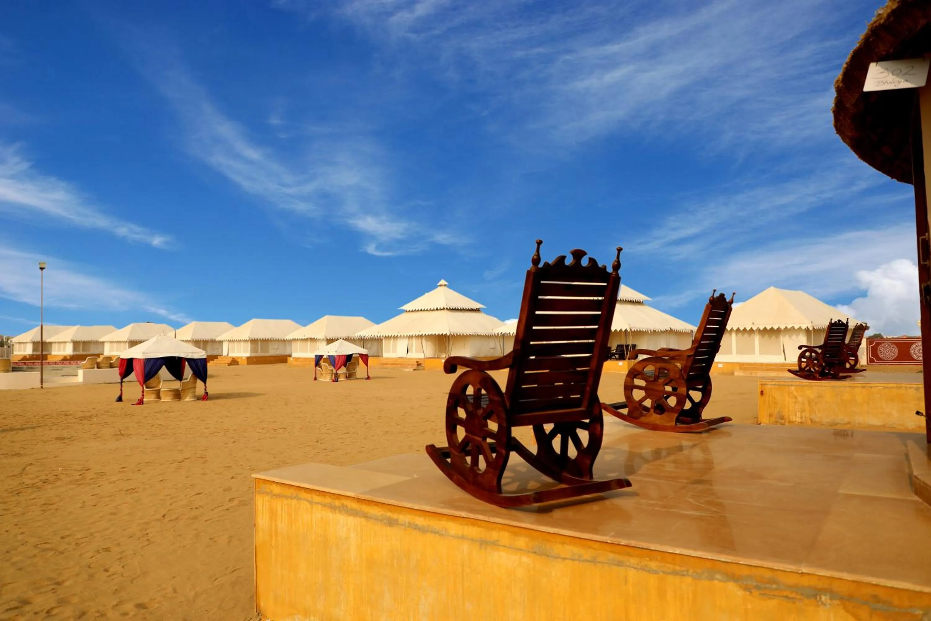 Seating area in Bhavya Resort - Luxury Boutique Desert Camp