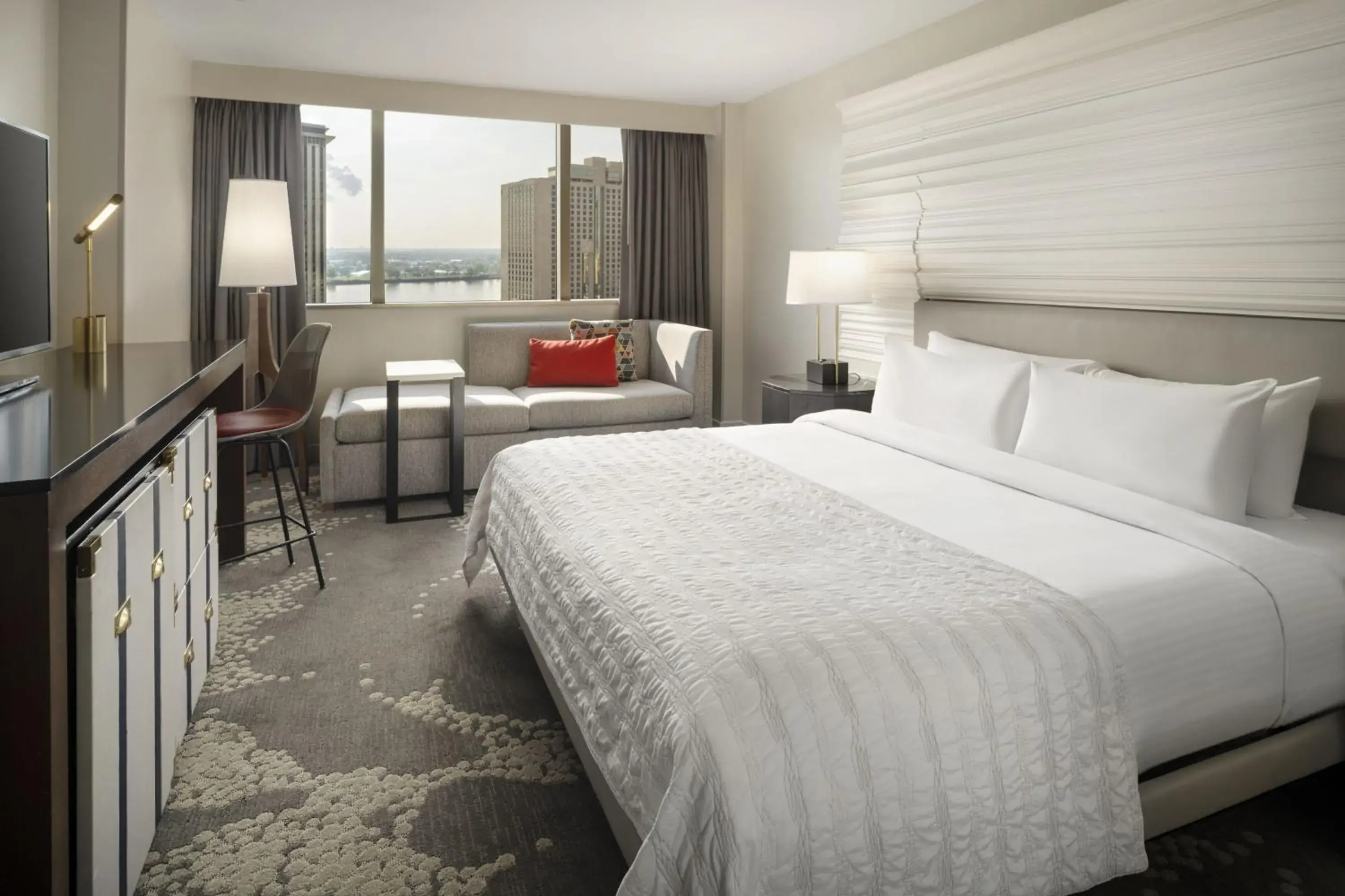 Guest room, 1 King, City view in Le Meridien New Orleans Guest room, 1 King, City view in Le Meridien New Orleans