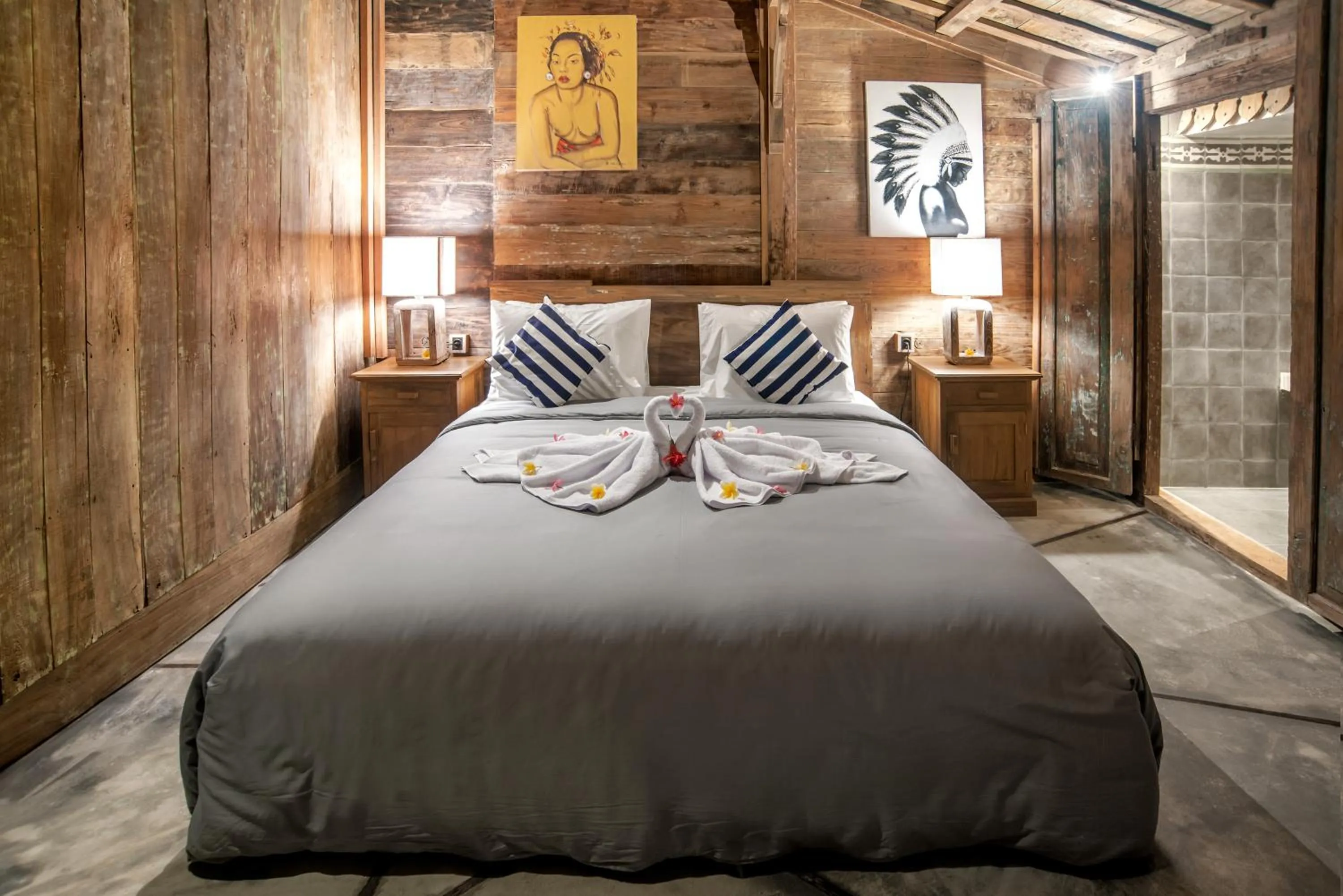 Bed in PNB Bali Villas