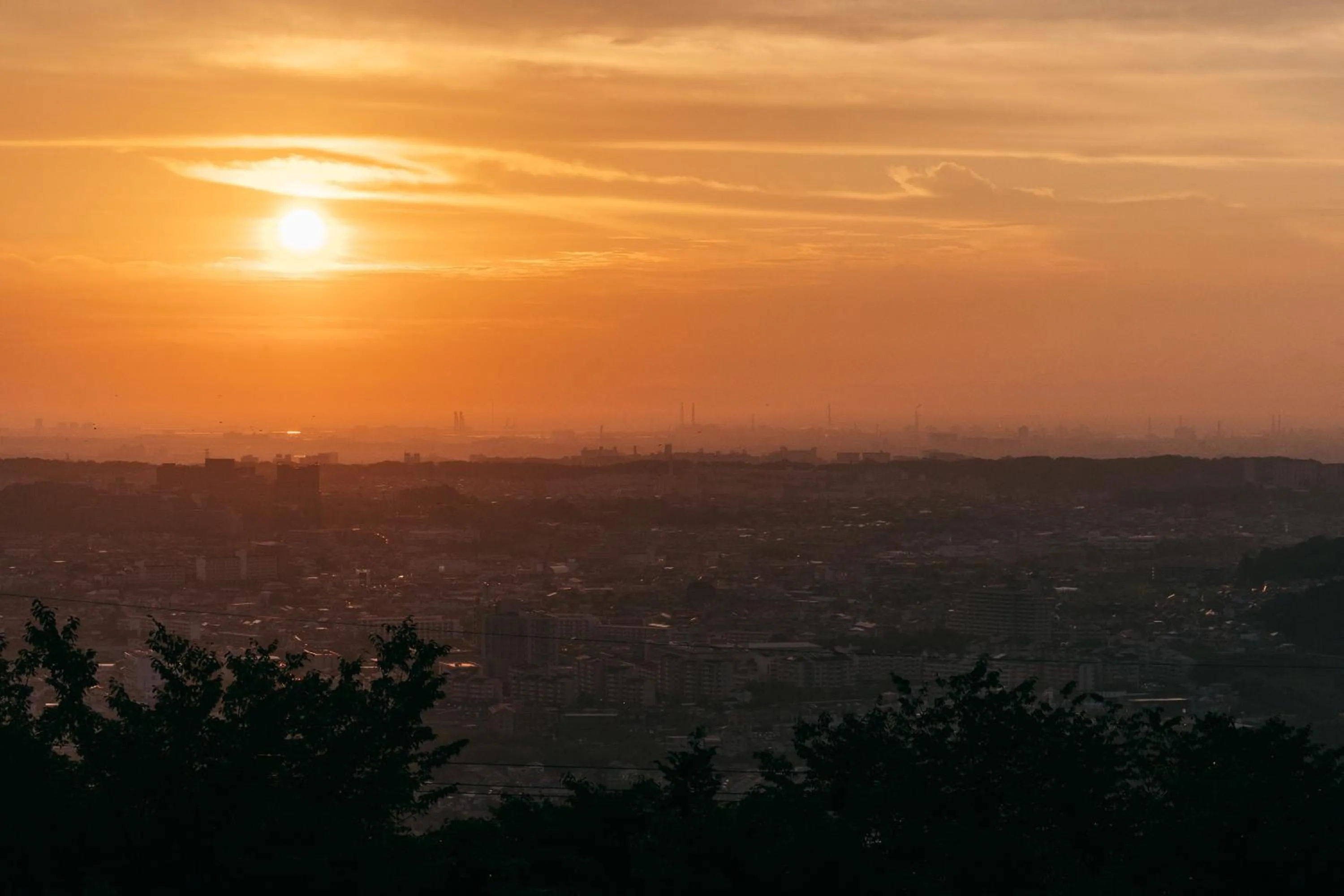 Sunset in KAMENOI HOTEL Tondabayashi