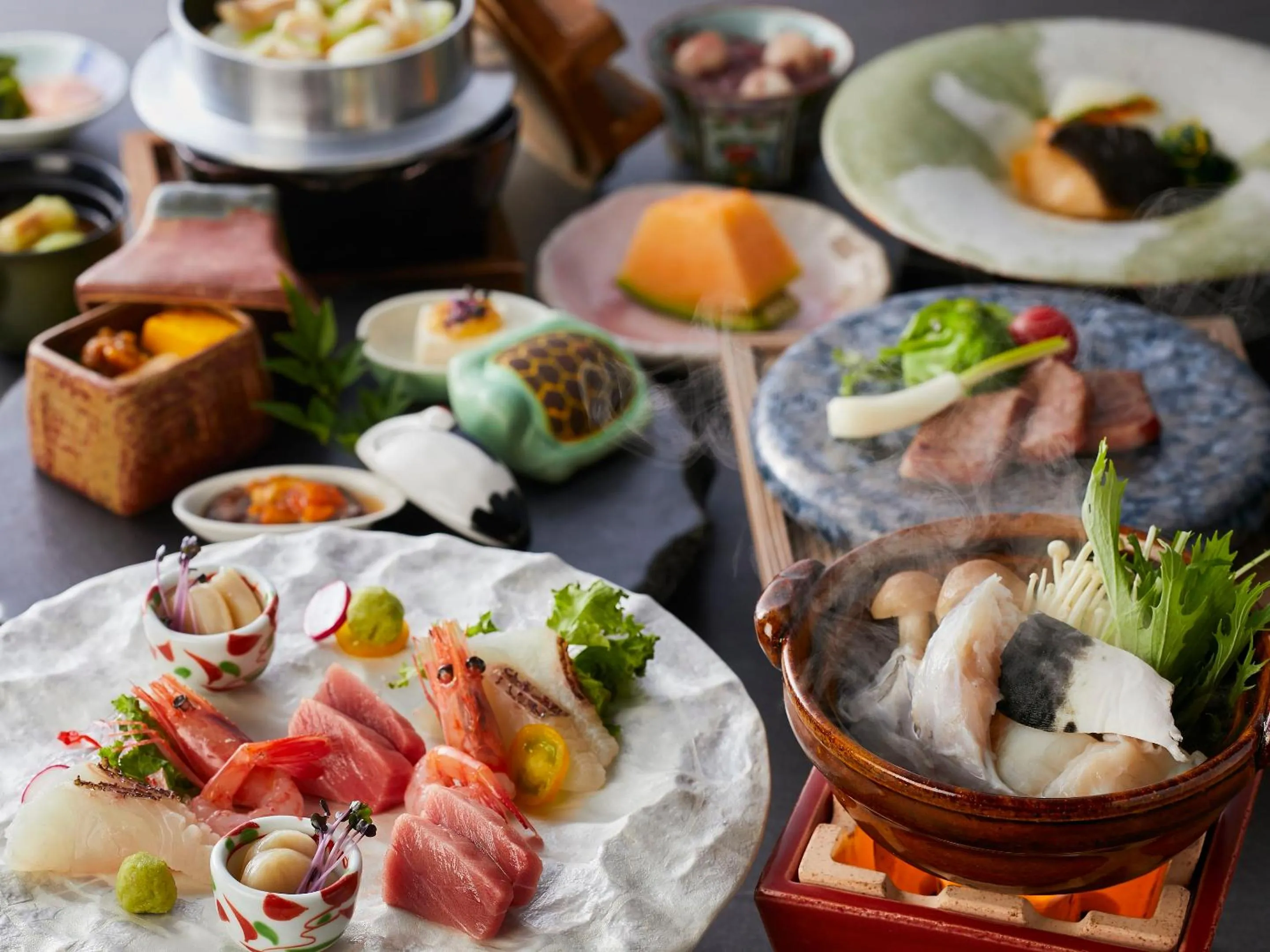 Dinner in KAMENOI HOTEL Tondabayashi