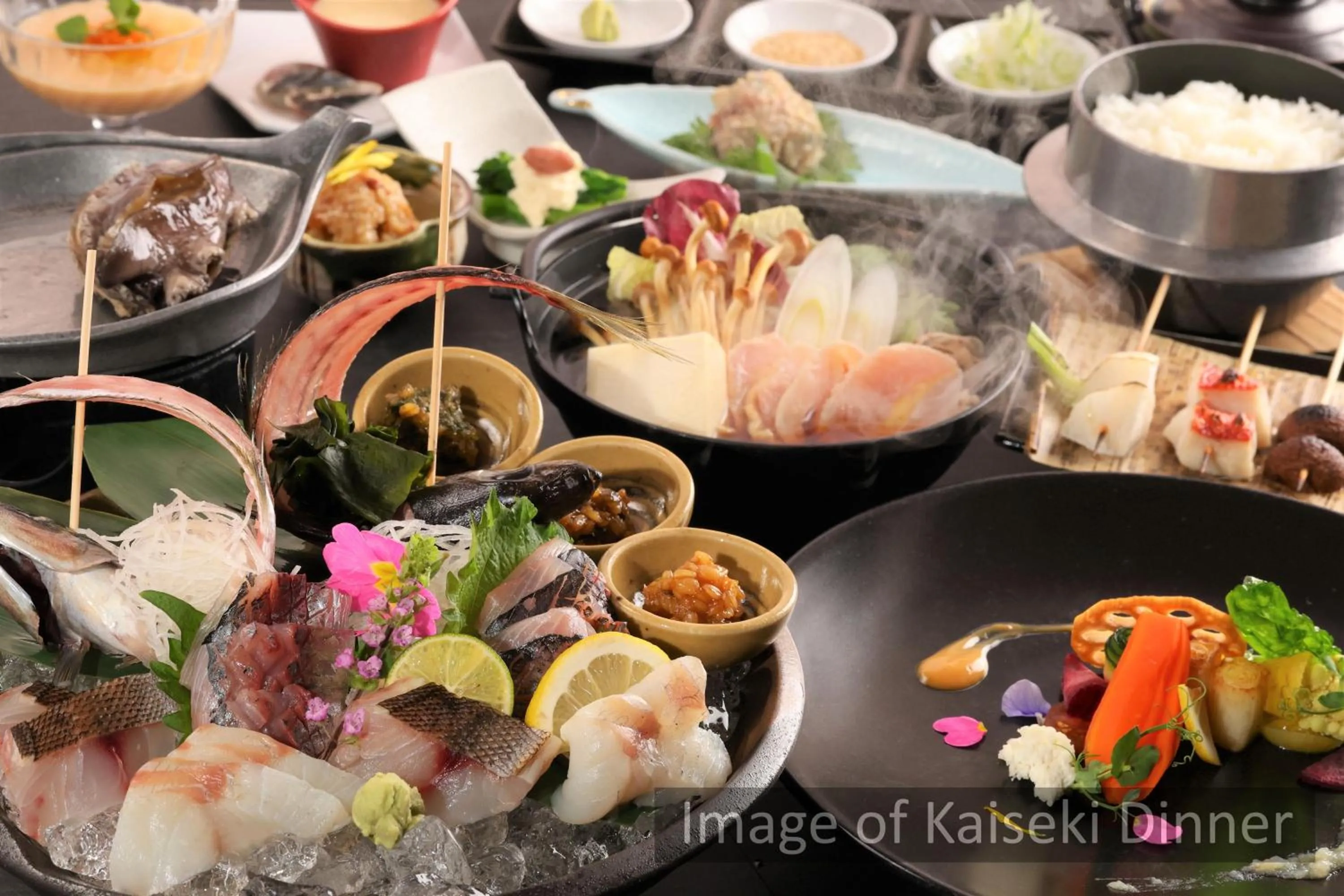 Dinner in KAMENOI HOTEL Kamogawa