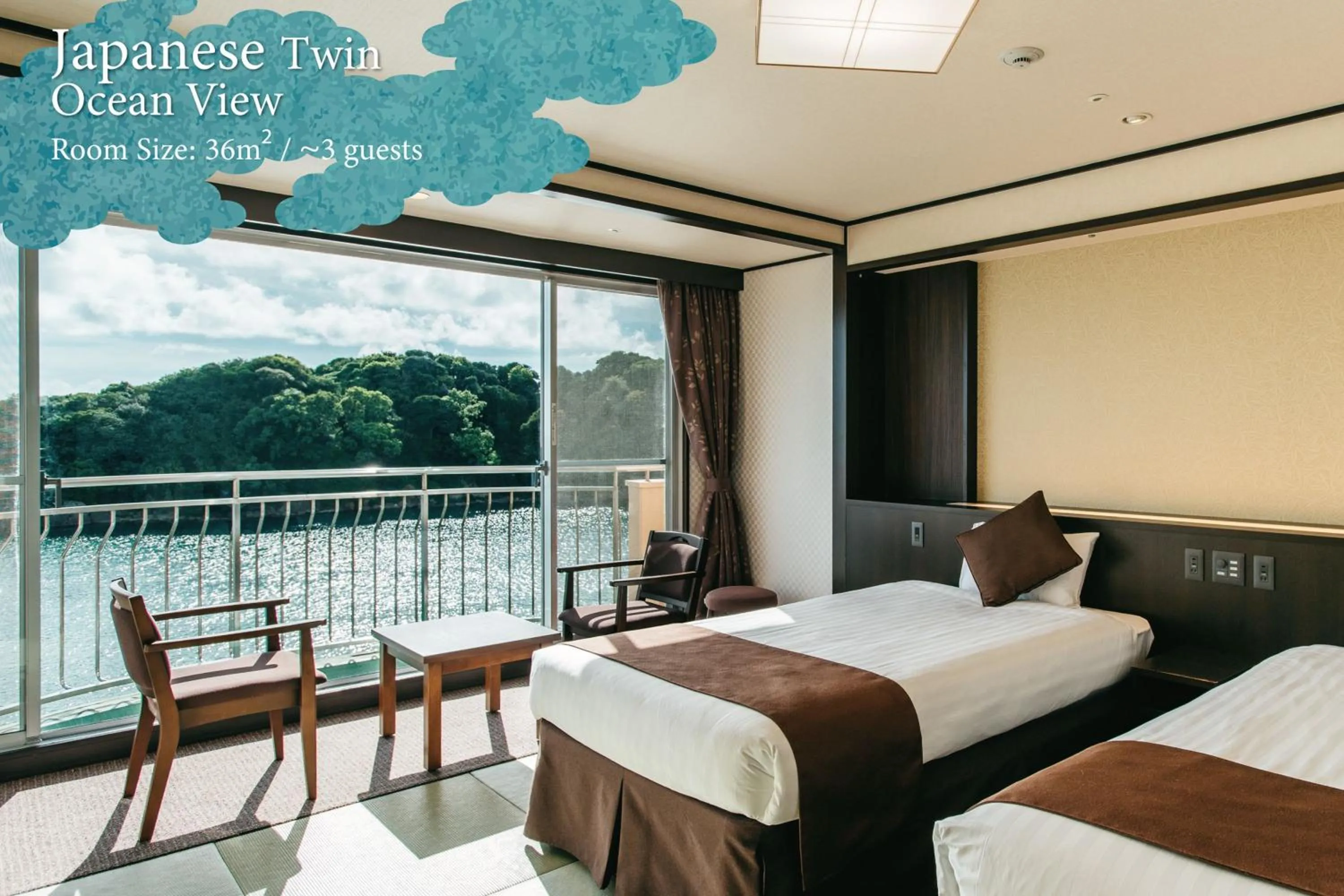 View (from property/room), Bed in KAMENOI HOTEL Kii-Tanabe