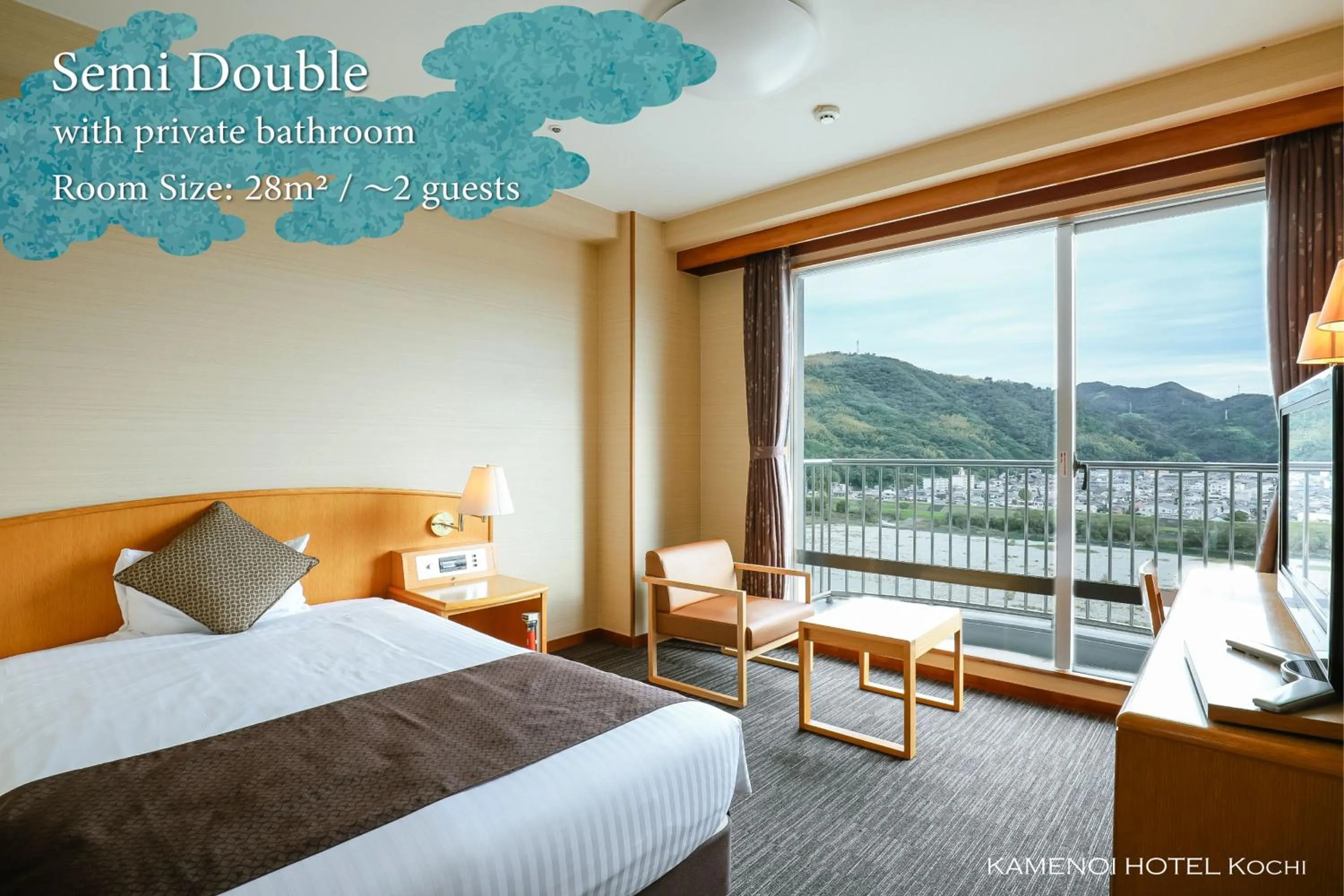 Photo of the whole room, Bed in KAMENOI HOTEL Kochi