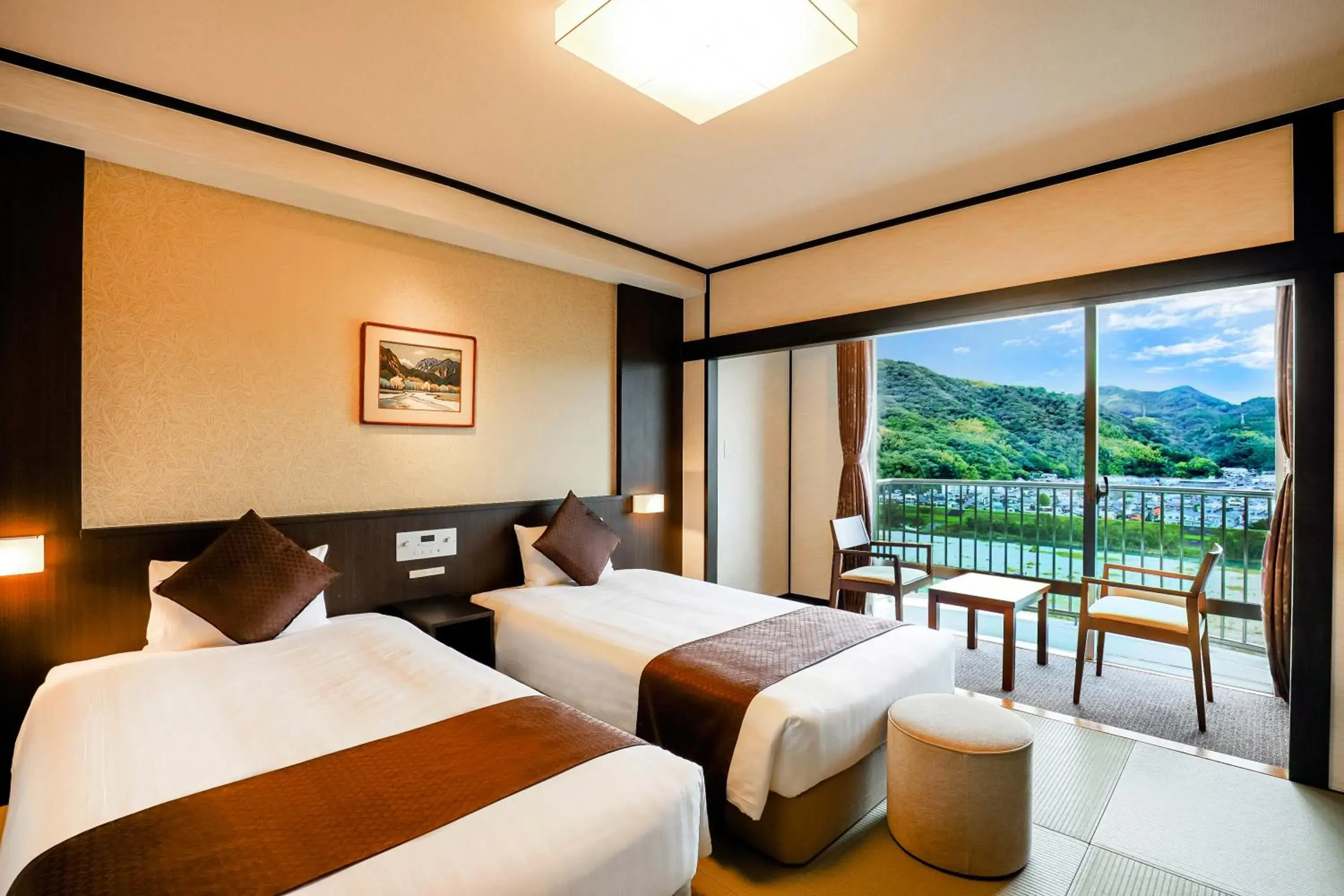 Bed in Kanpo no Yado Ino Bed in Kanpo no Yado Ino