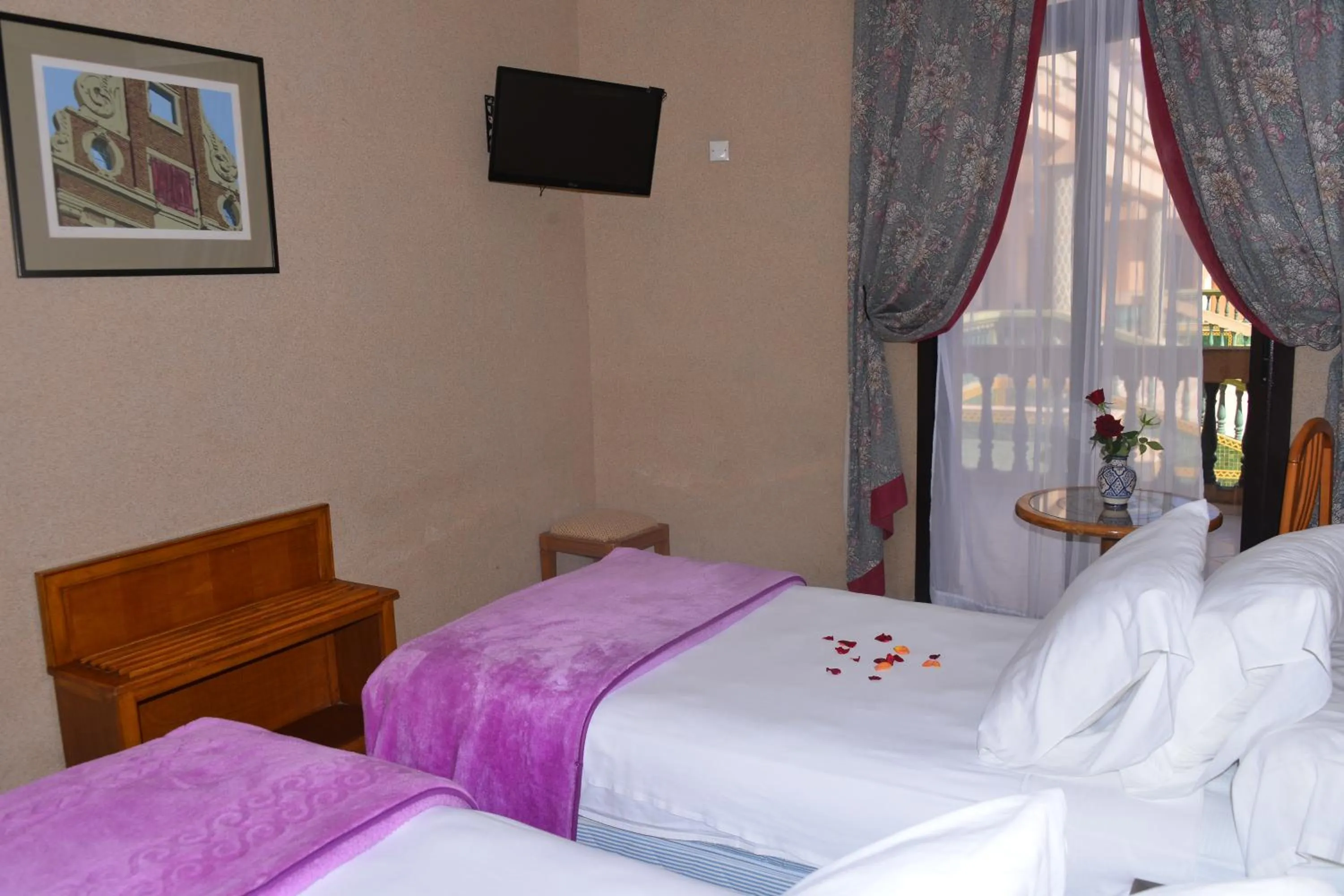 Bed in Hôtel Atlantique Panorama