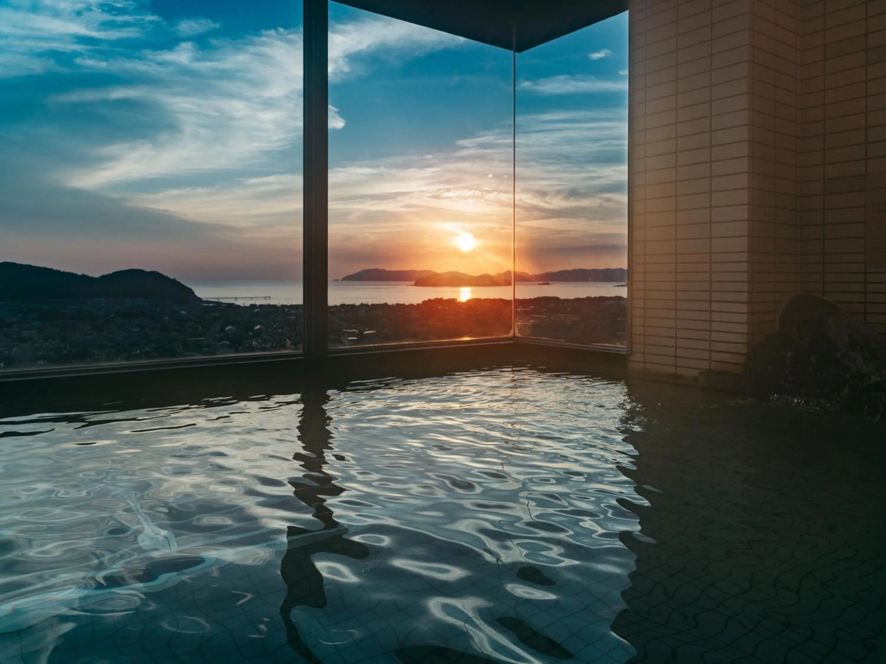 Hot Spring Bath in KAMENOI HOTEL Setouchi Hikari