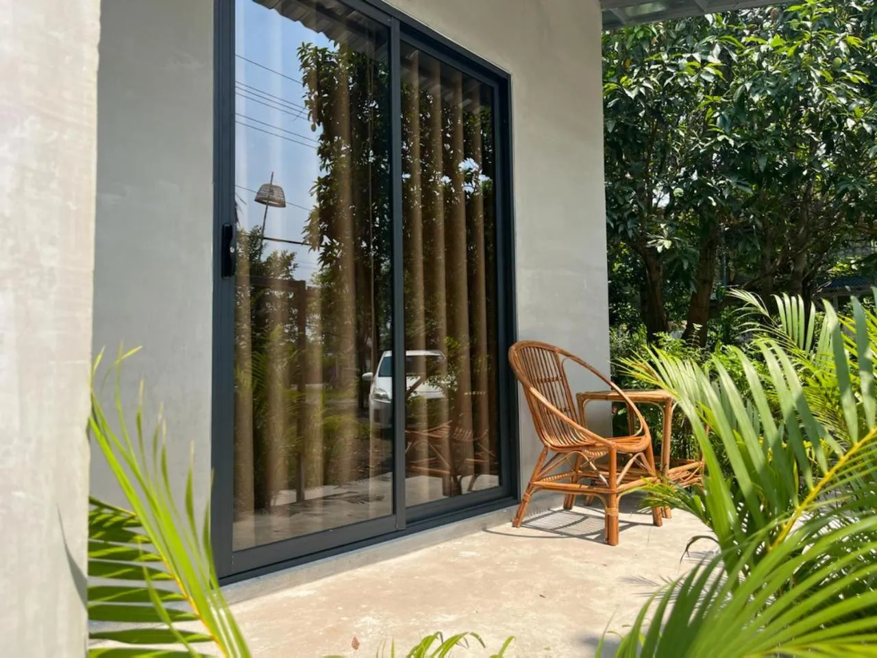 Garden view in River Nest Hostel