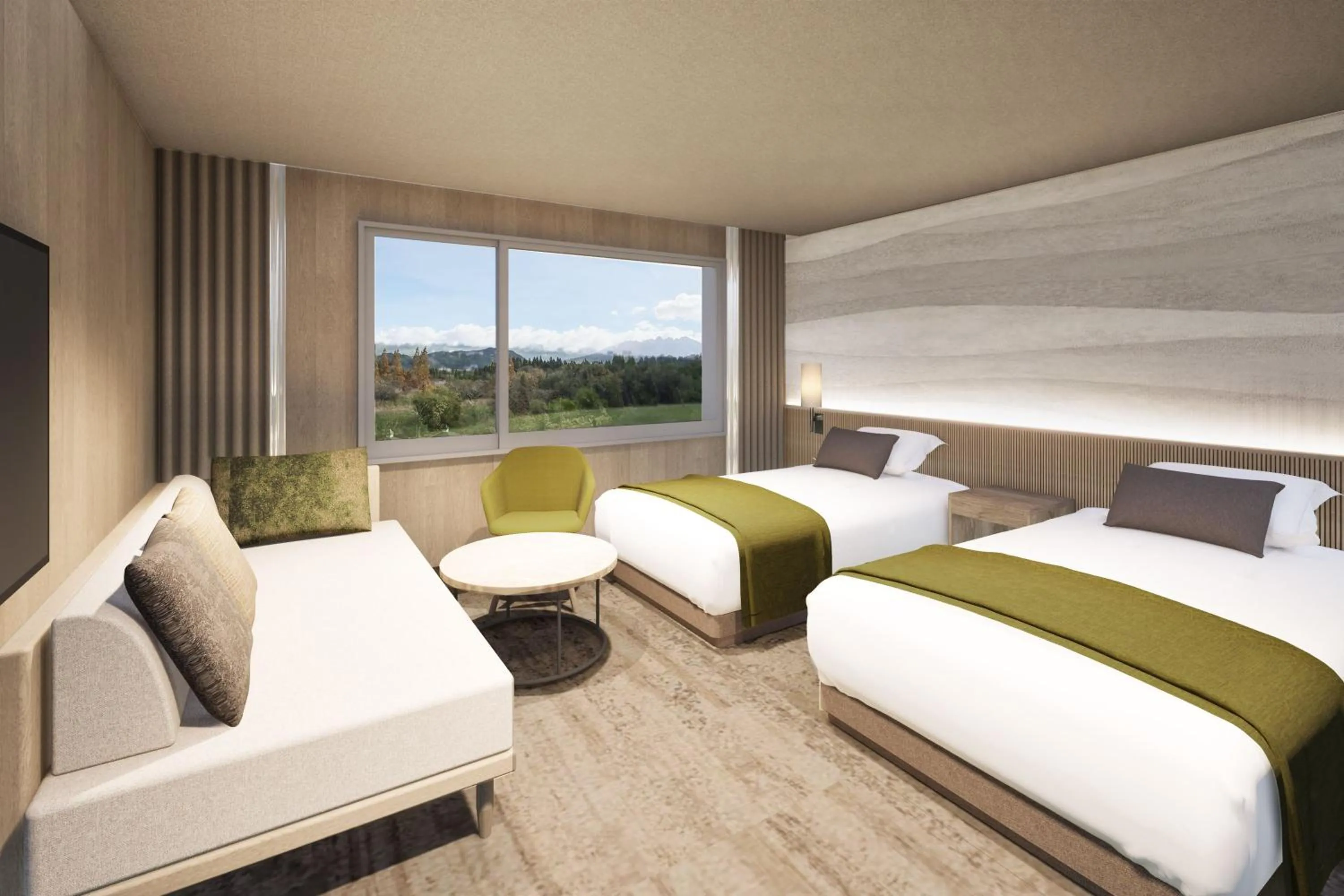 Photo of the whole room, Bed in KAMENOI HOTEL Aso