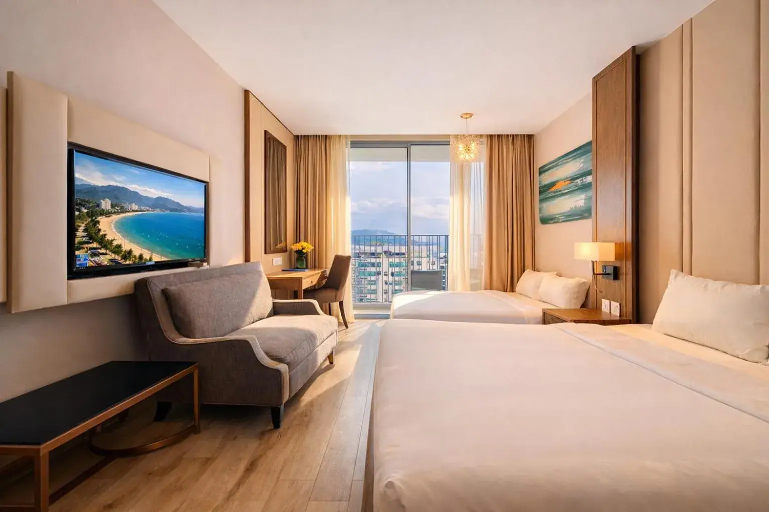 Family studio with city view - 2 queen beds in Holi Panorama Condotel Family studio with city view - 2 queen beds in Holi Panorama Condotel