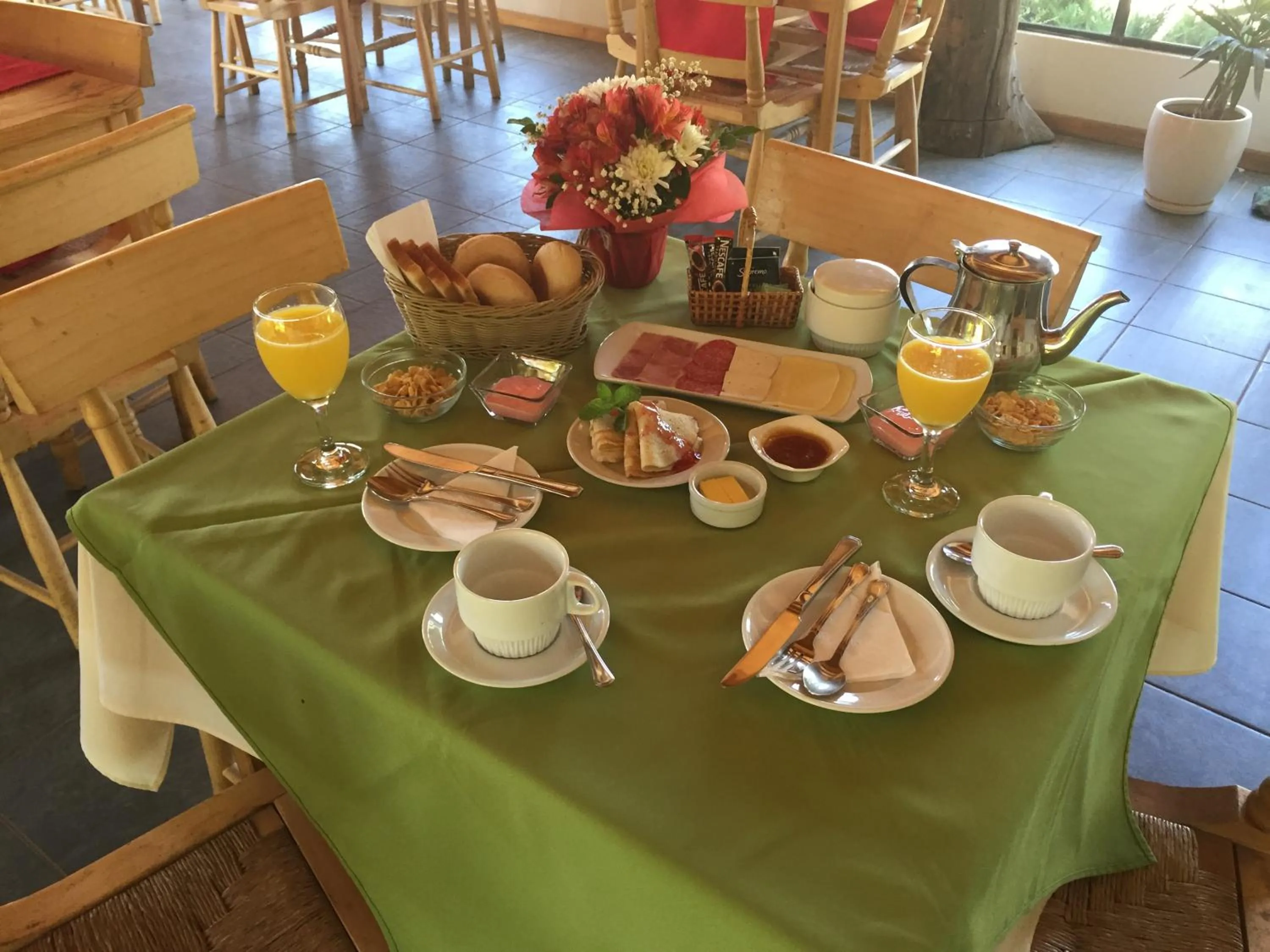 Continental breakfast in Hotel Altos de Tuqui