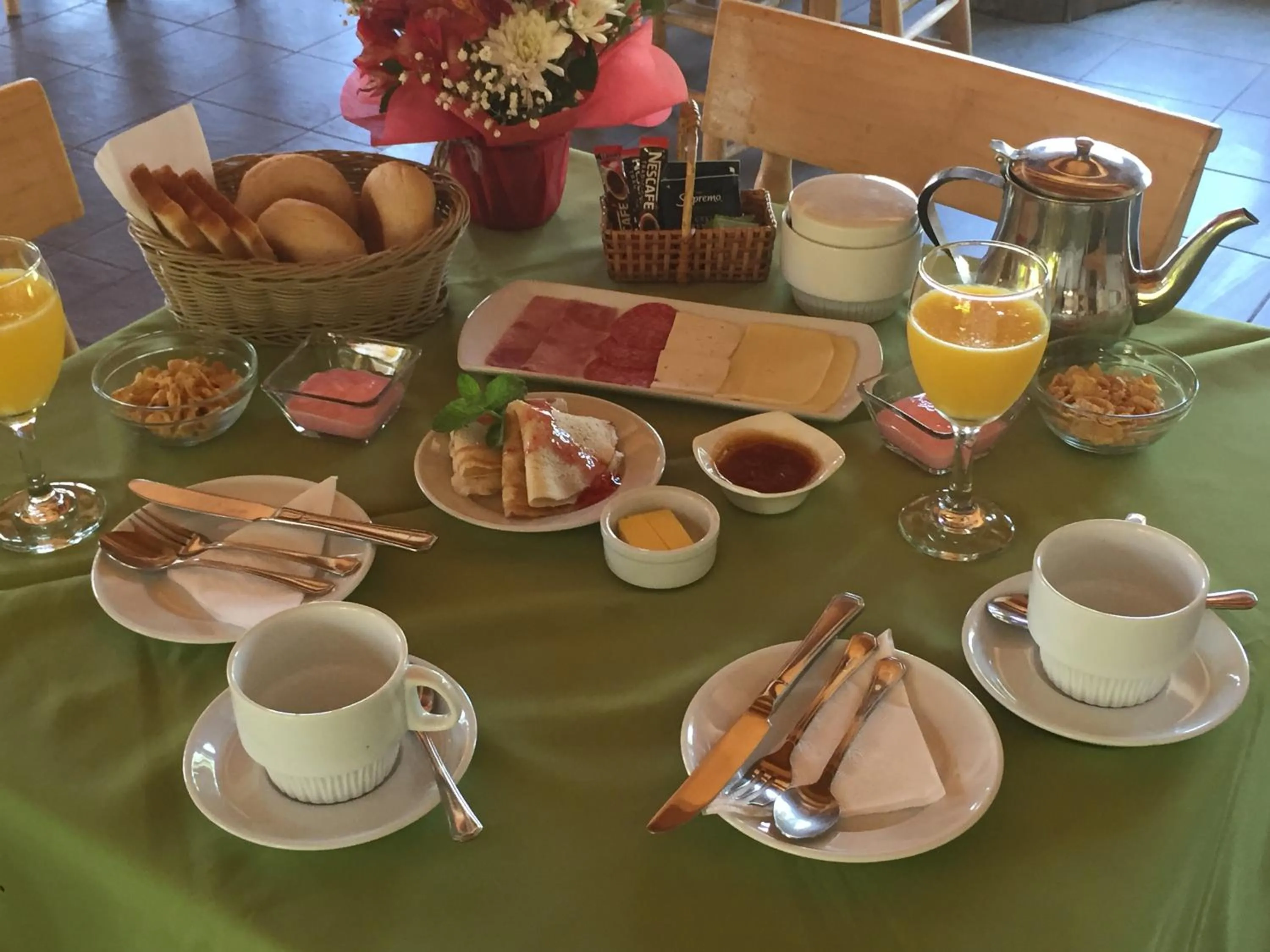 Continental breakfast in Hotel Altos de Tuqui