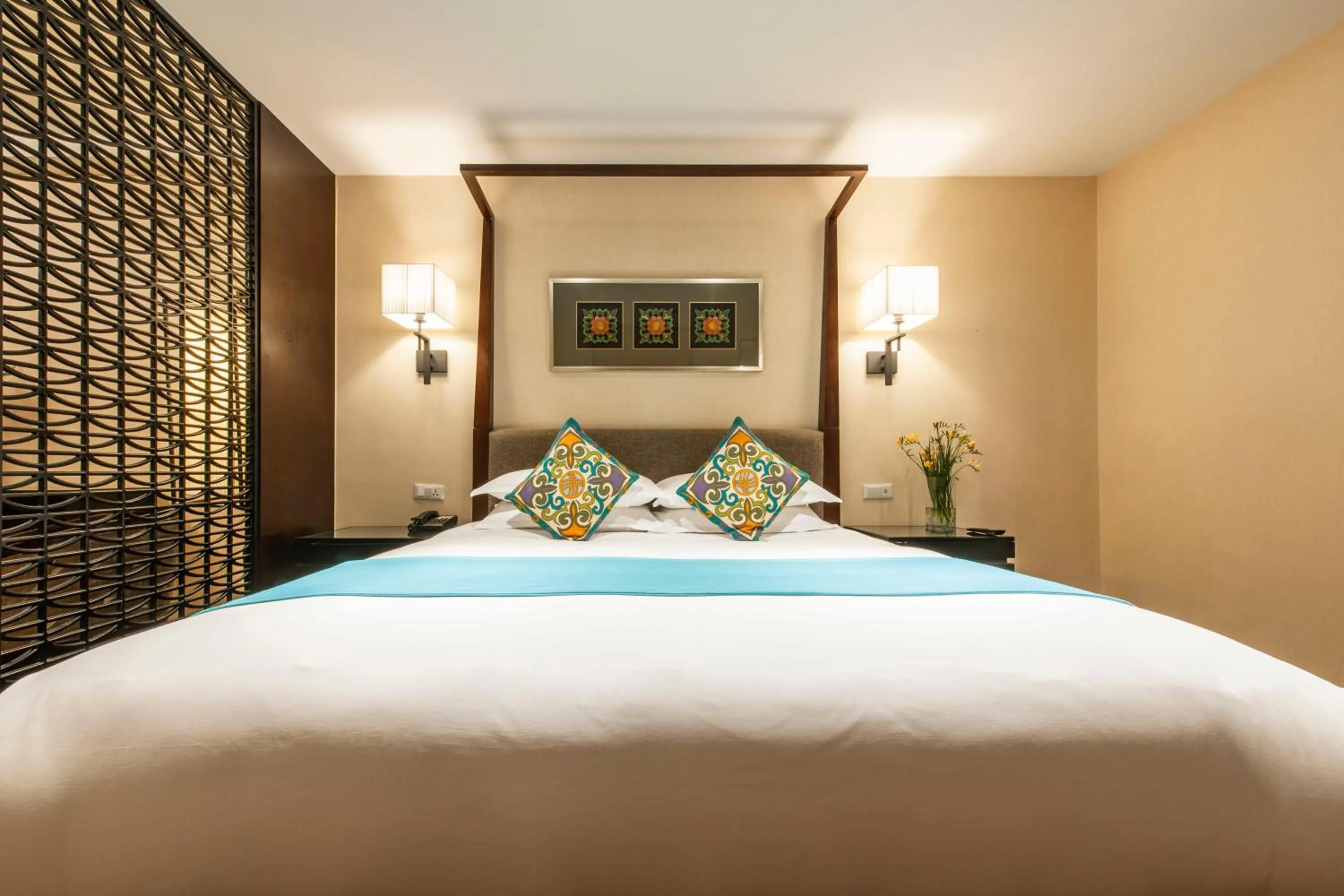 Bed in SSAW Boutique Hotel Hefei Intime Centre