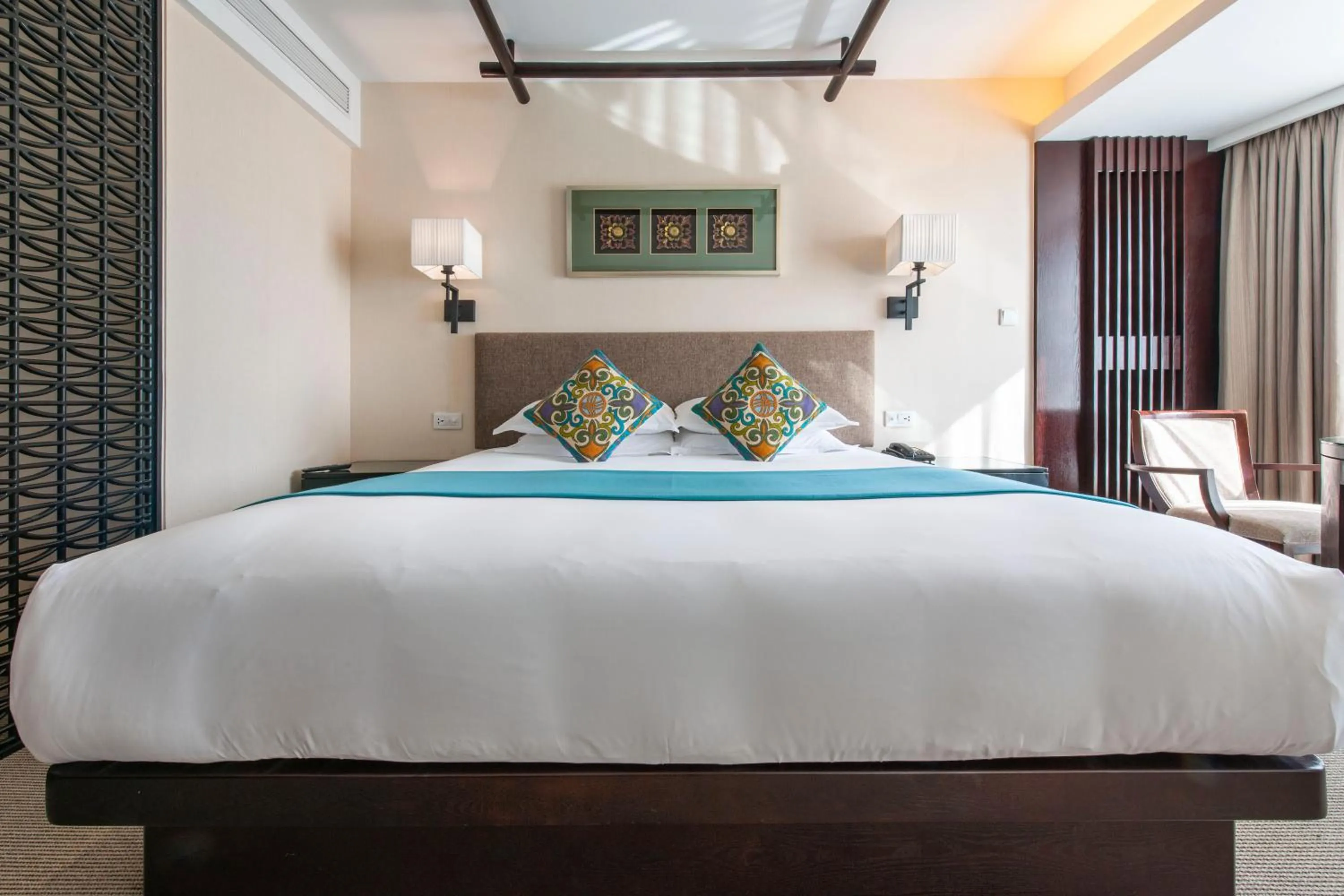 Bed in SSAW Boutique Hotel Hefei Intime Centre