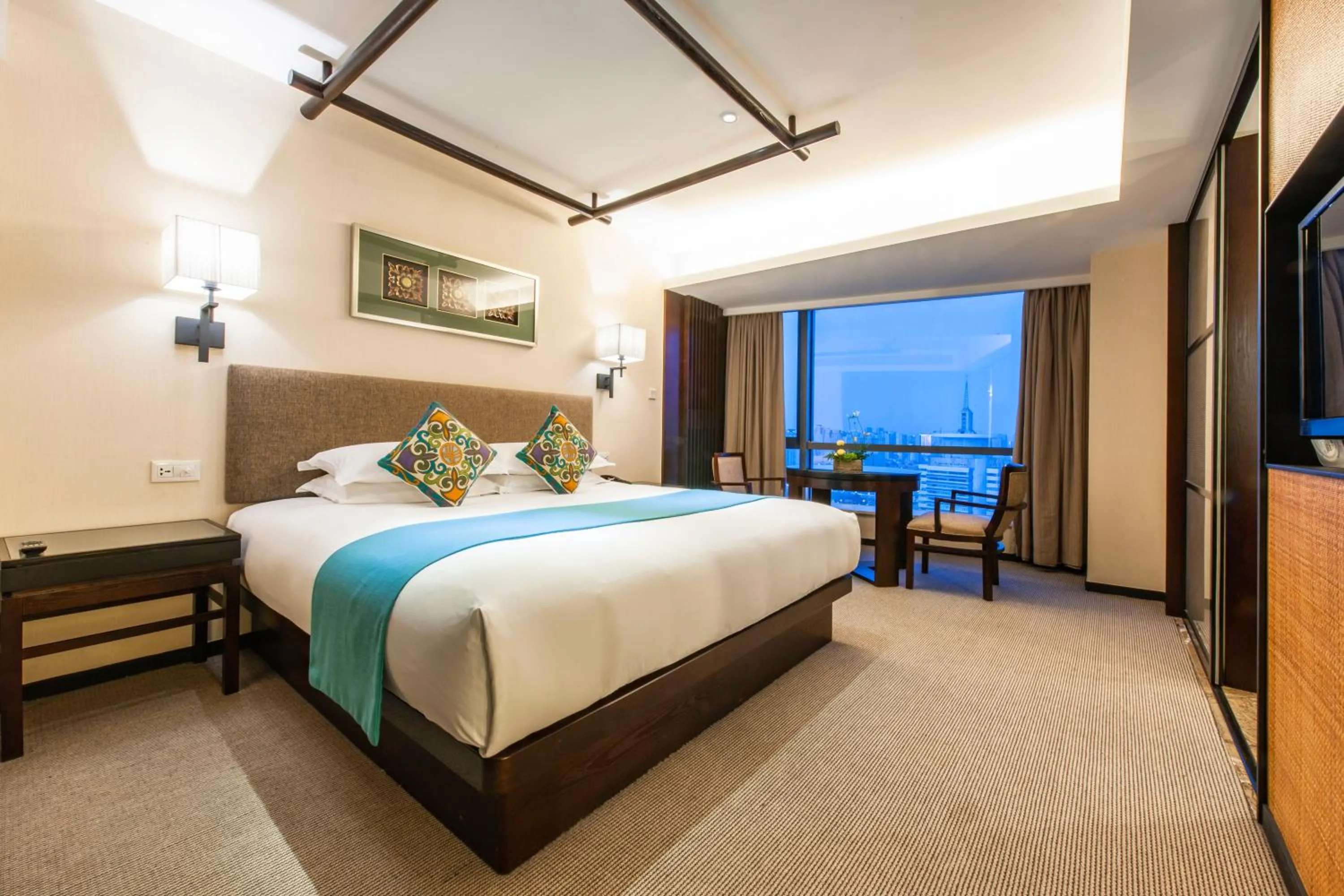 TV and multimedia, Bed in SSAW Boutique Hotel Hefei Intime Centre