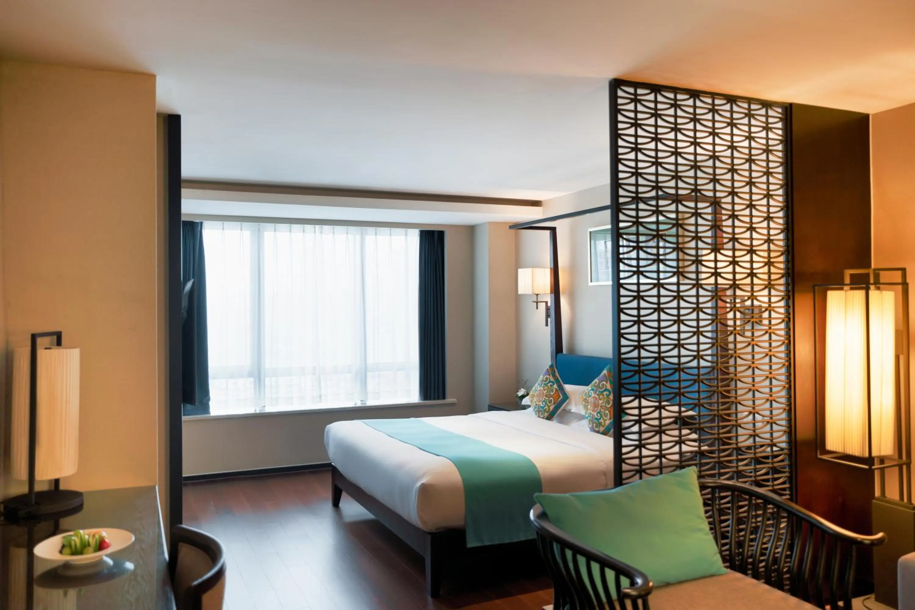Bed in SSAW Boutique Hotel Hefei Intime Centre