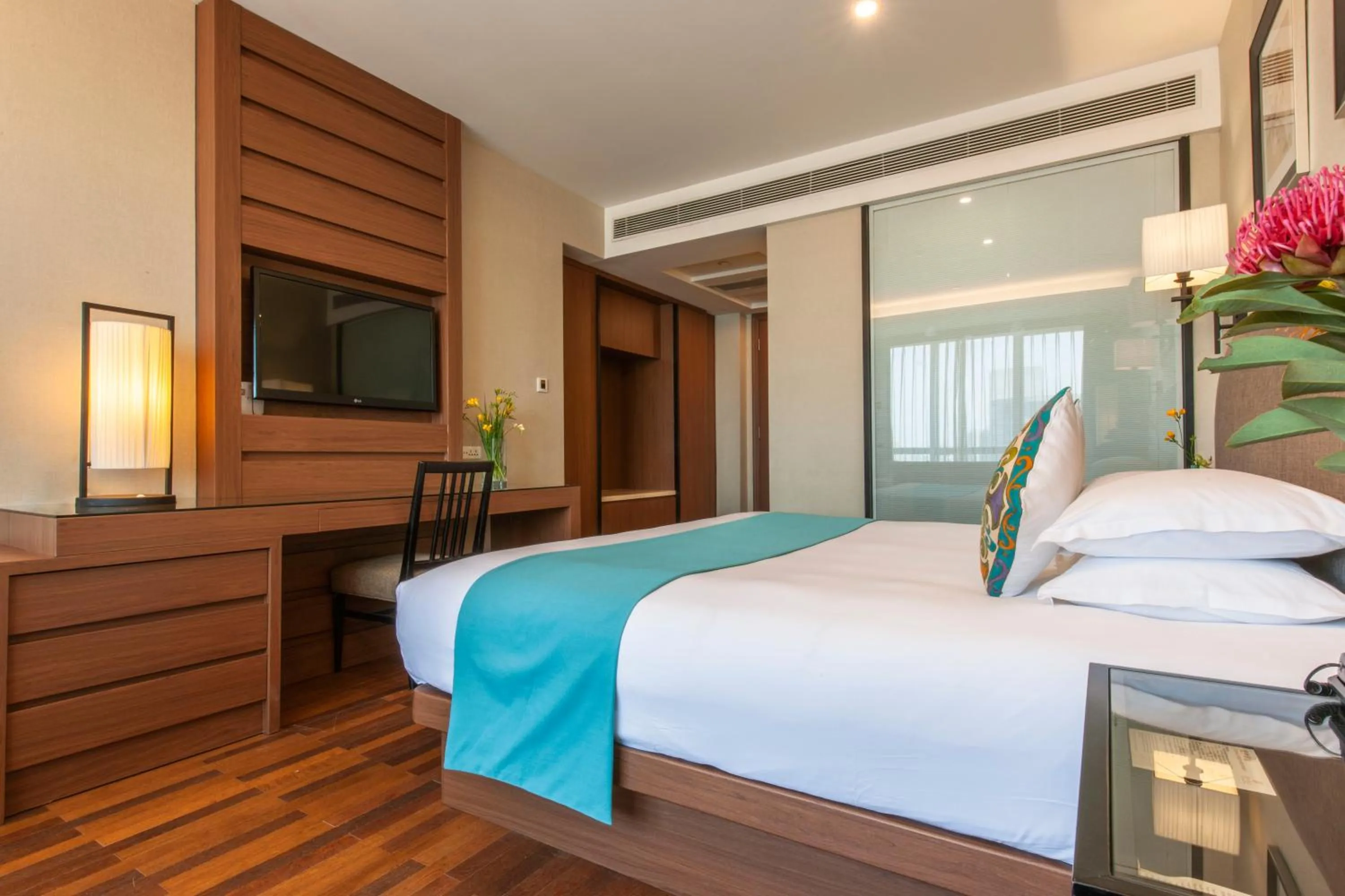 TV and multimedia, Bed in SSAW Boutique Hotel Hefei Intime Centre