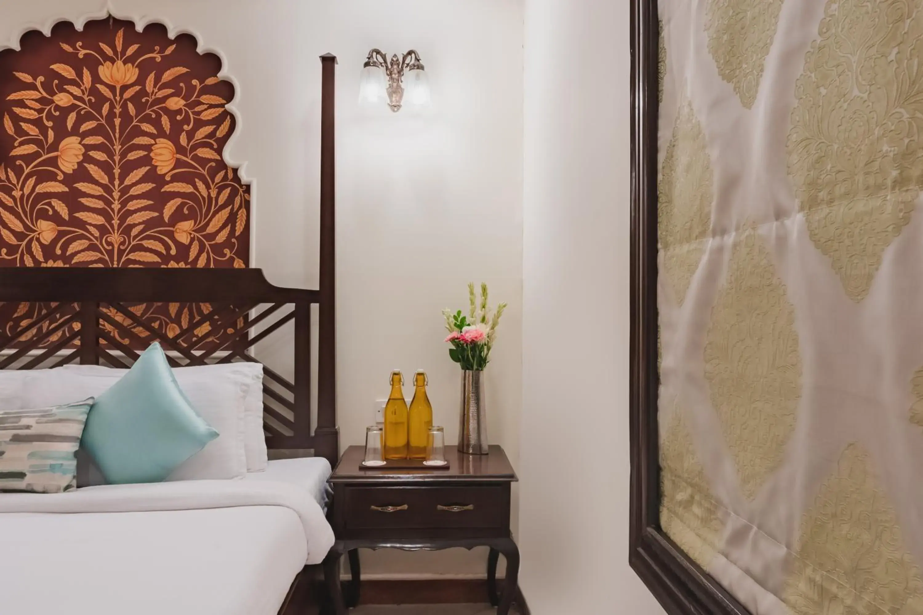 Bedroom, Bed in Shree Vallabh Vilas Lords Plaza Nathdwara - Pure Veg Bedroom, Bed in Shree Vallabh Vilas Lords Plaza Nathdwara - Pure Veg