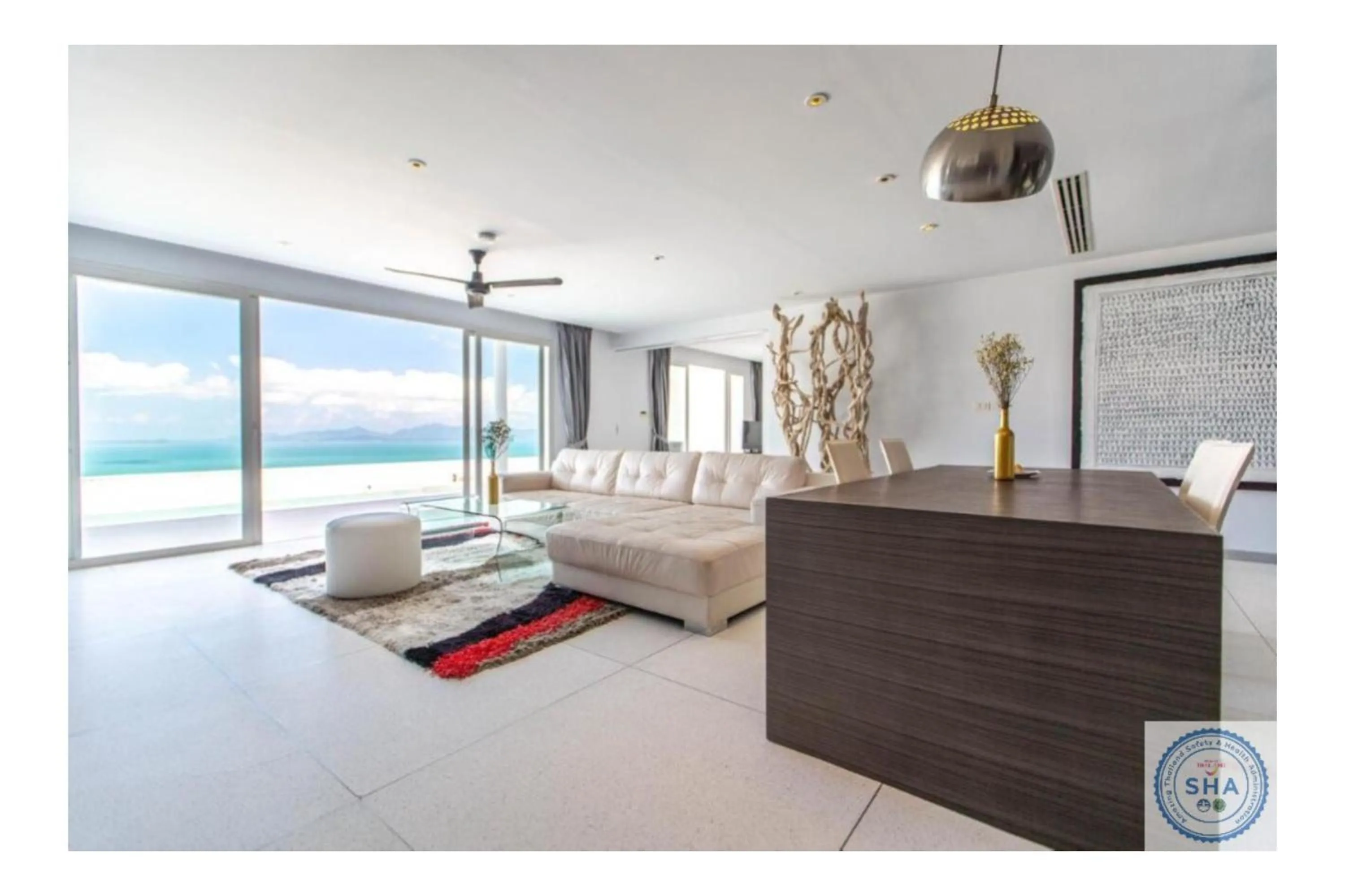 Living room, Bed in Panorama Samui Residences
