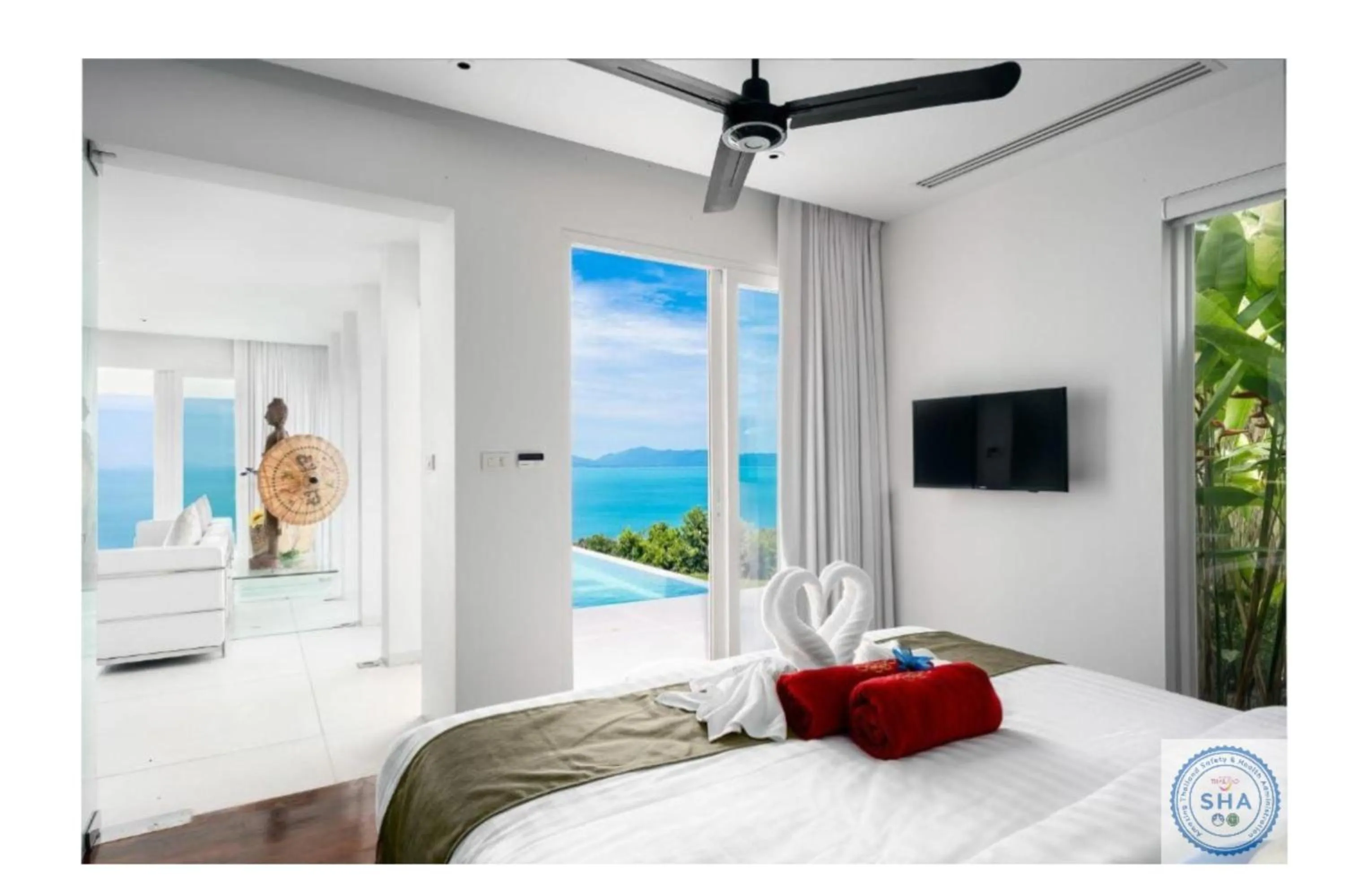 Bed in Panorama Samui Residences