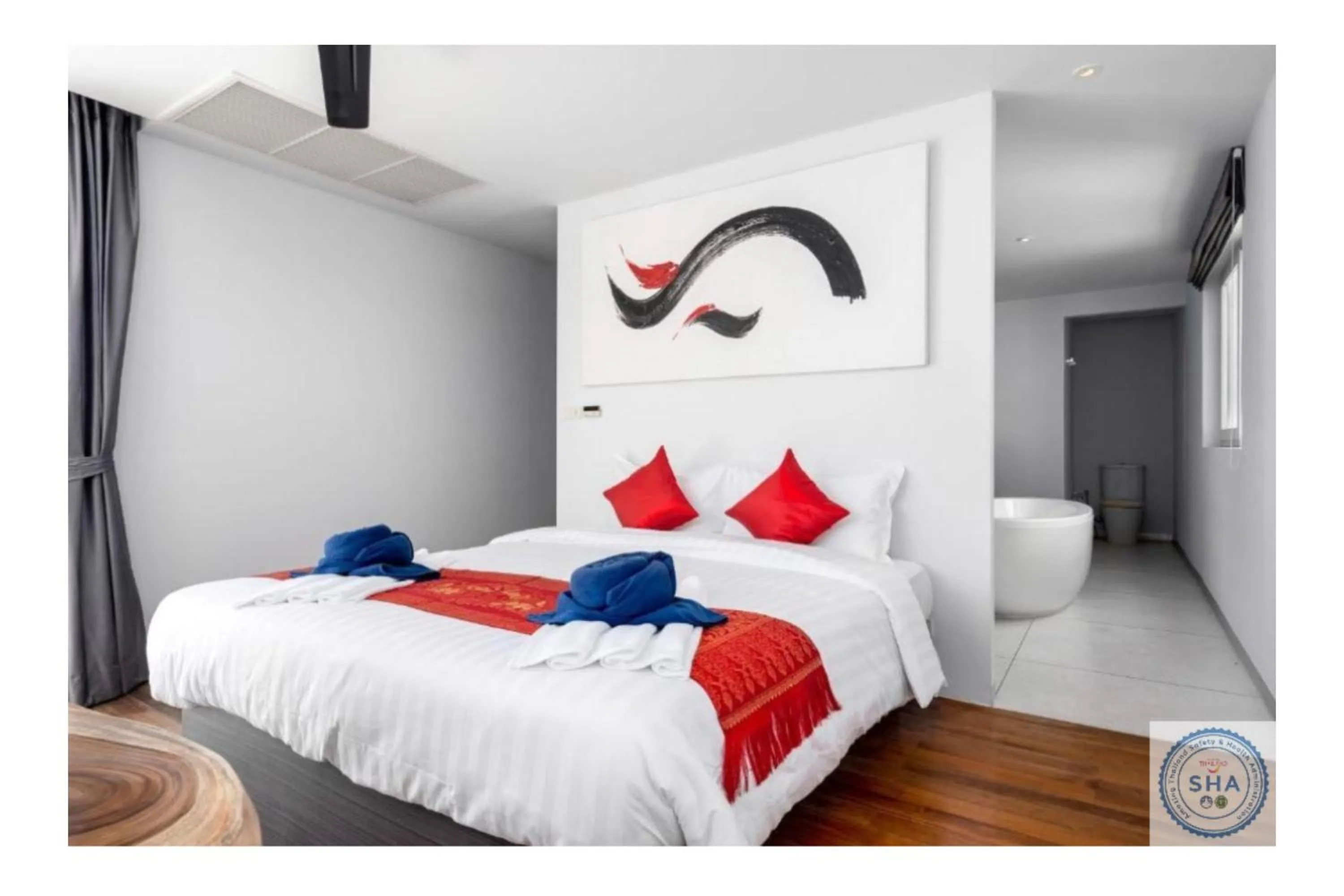 Bed in Panorama Samui Residences