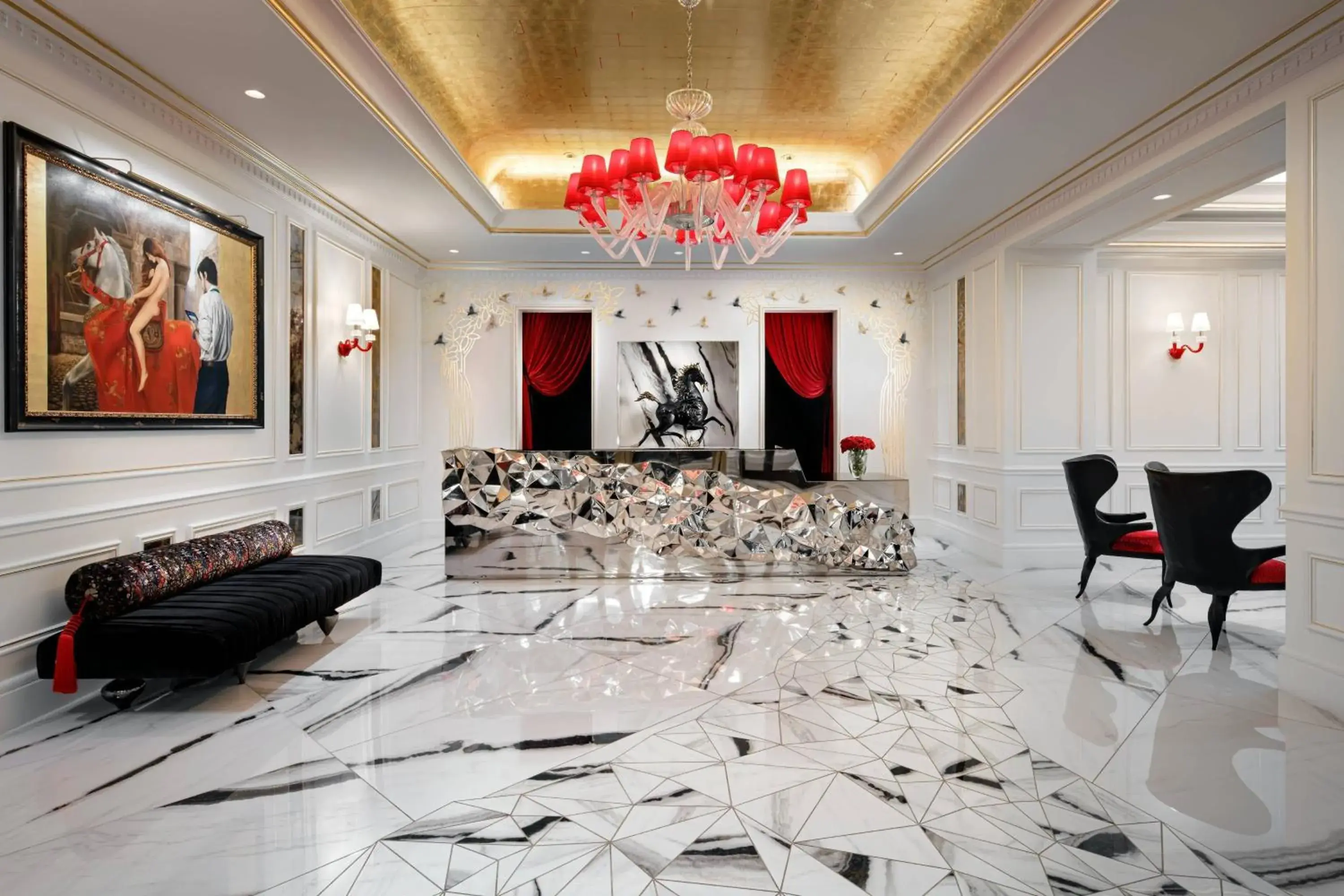 Lobby or reception in Grand Bohemian Charlotte, Autograph Collection Lobby or reception in Grand Bohemian Charlotte, Autograph Collection