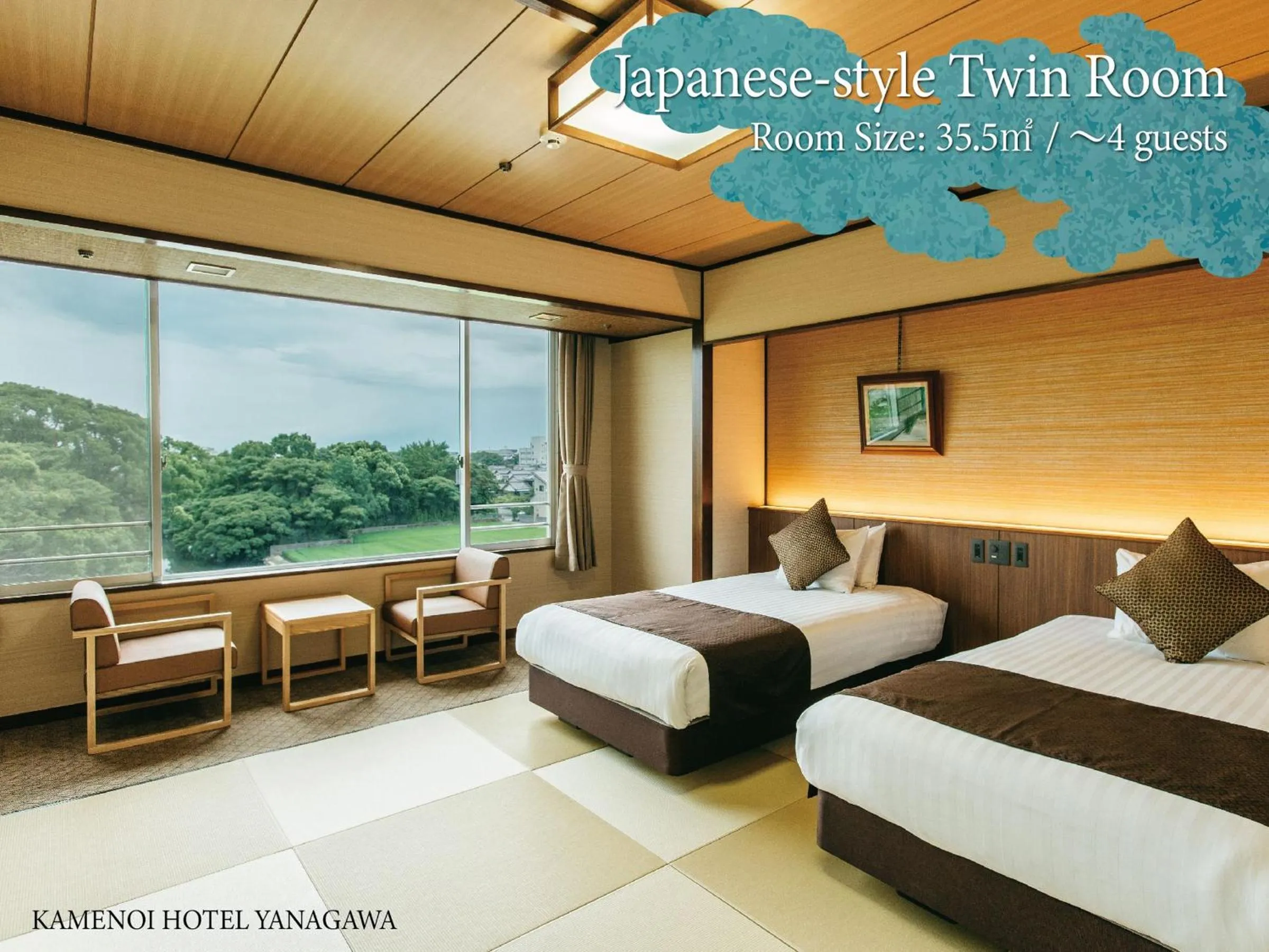Photo of the whole room, Bed in KAMENOI HOTEL Yanagawa