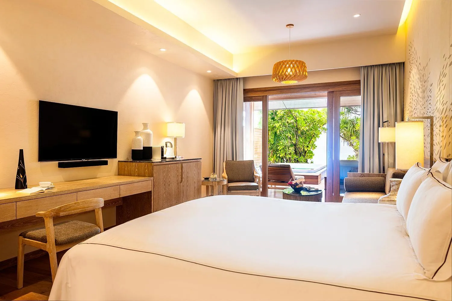 Bed in Lily Beach Resort and Spa - All Inclusive