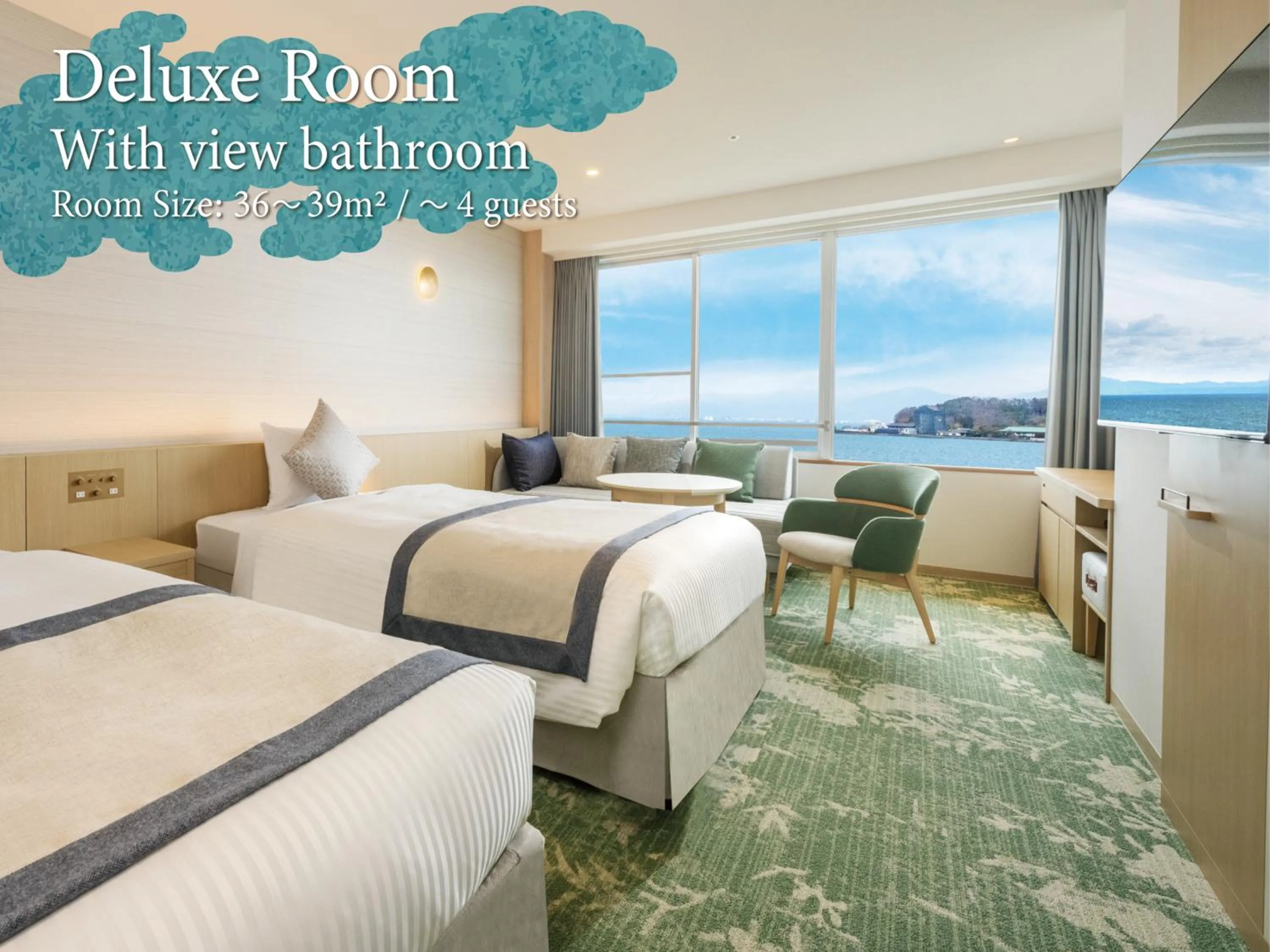 Photo of the whole room, Bed in KAMENOI HOTEL Hikone