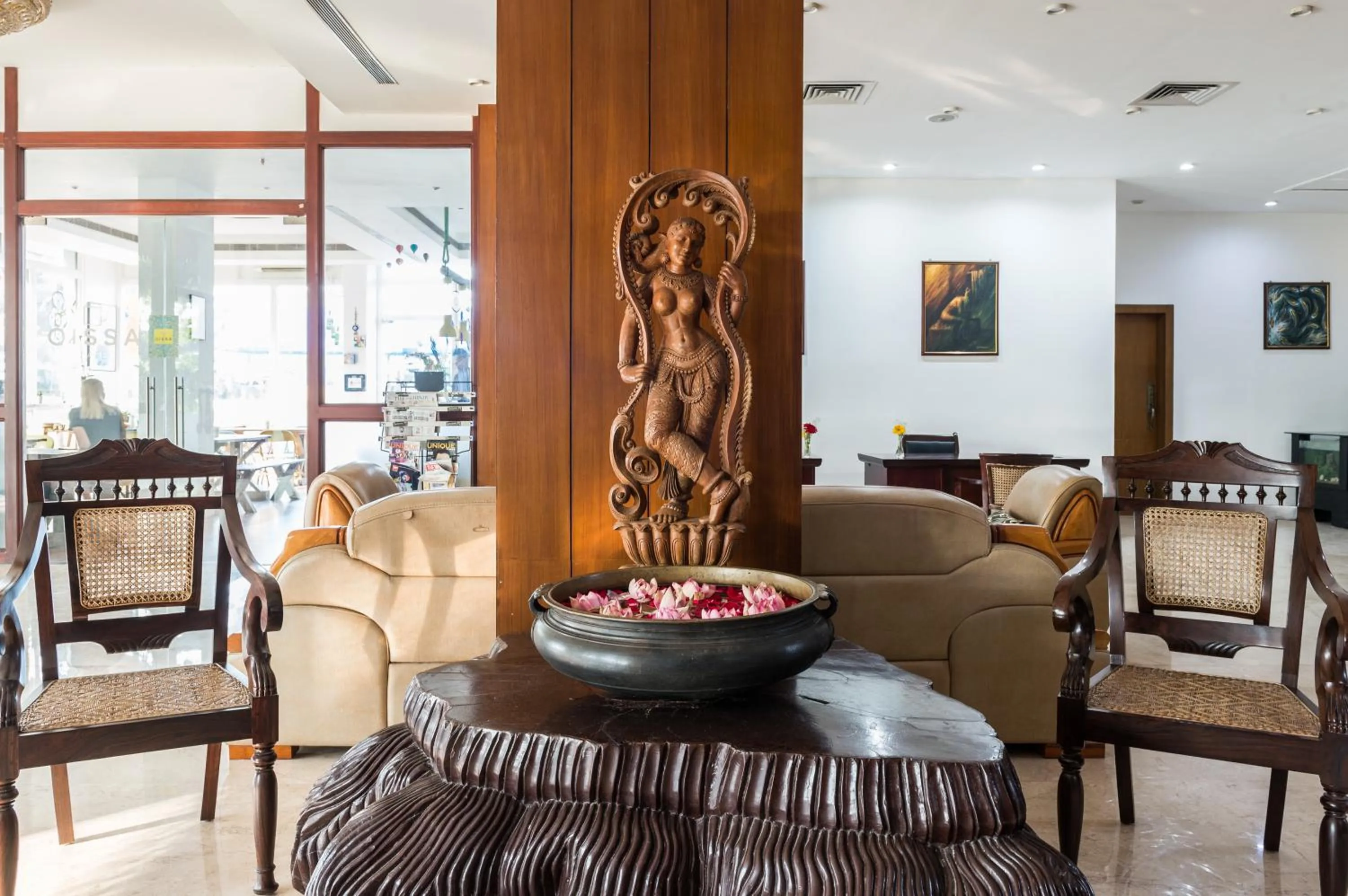 Seating area in No. 18 Hotel