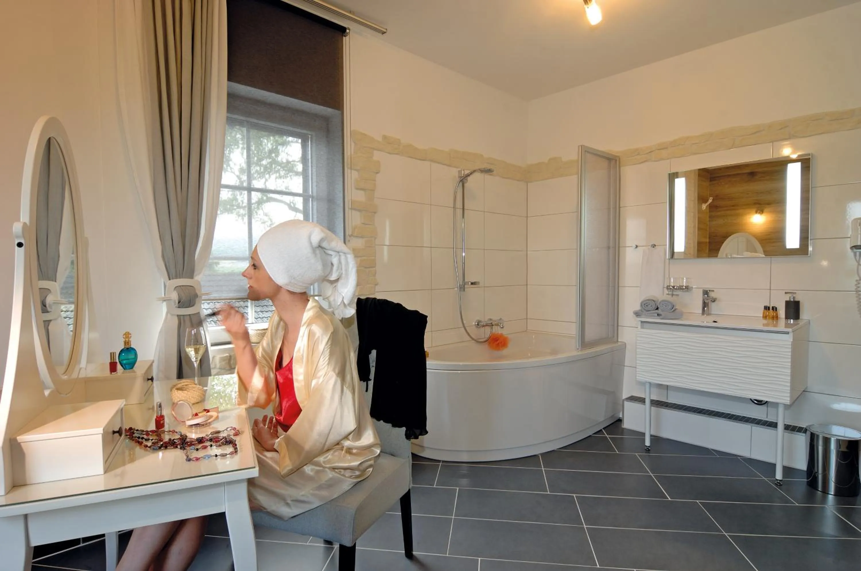 Shower in Landhaus Heidekrug