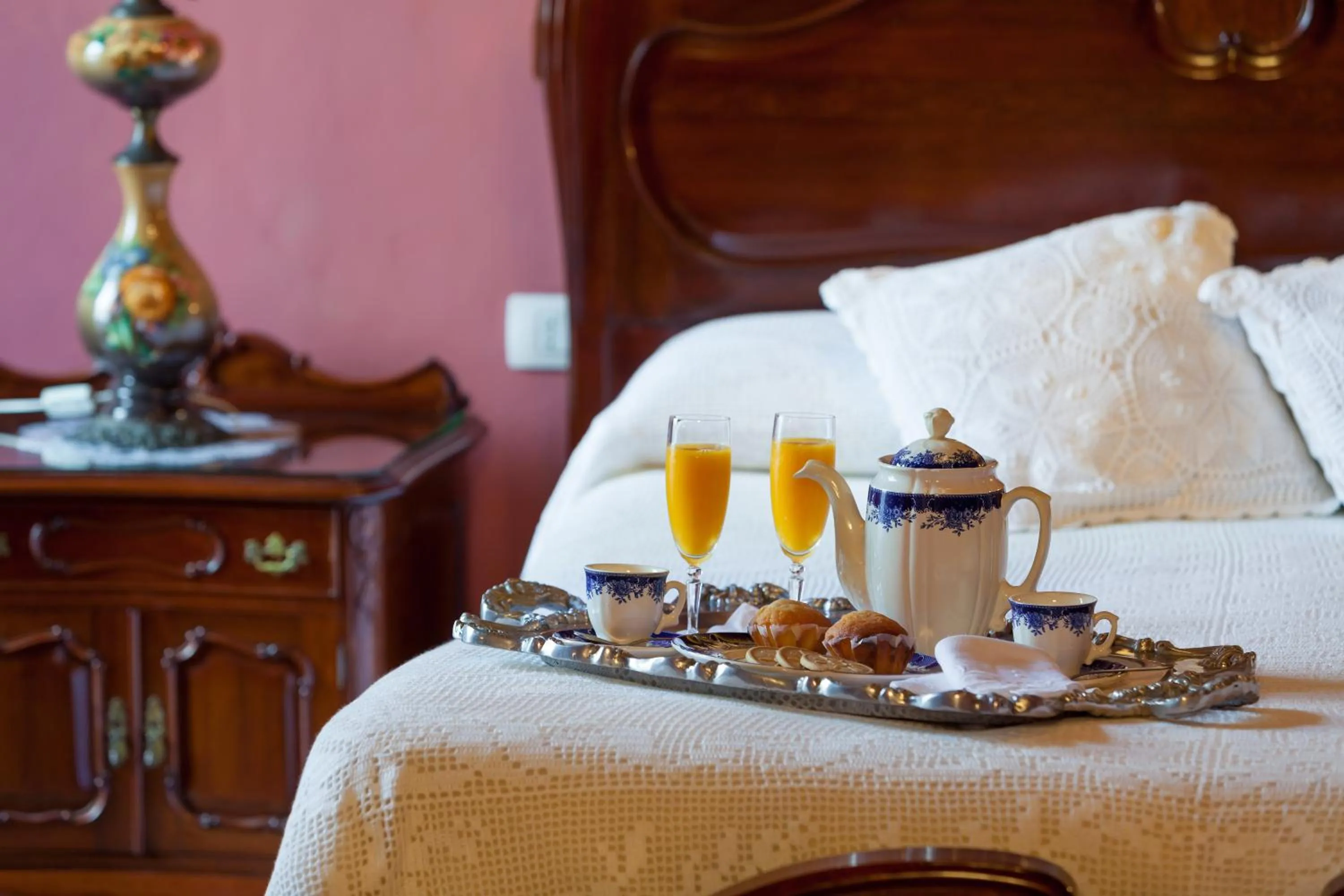 Decorative detail, Bed in Hotel Emblemático San Marcos